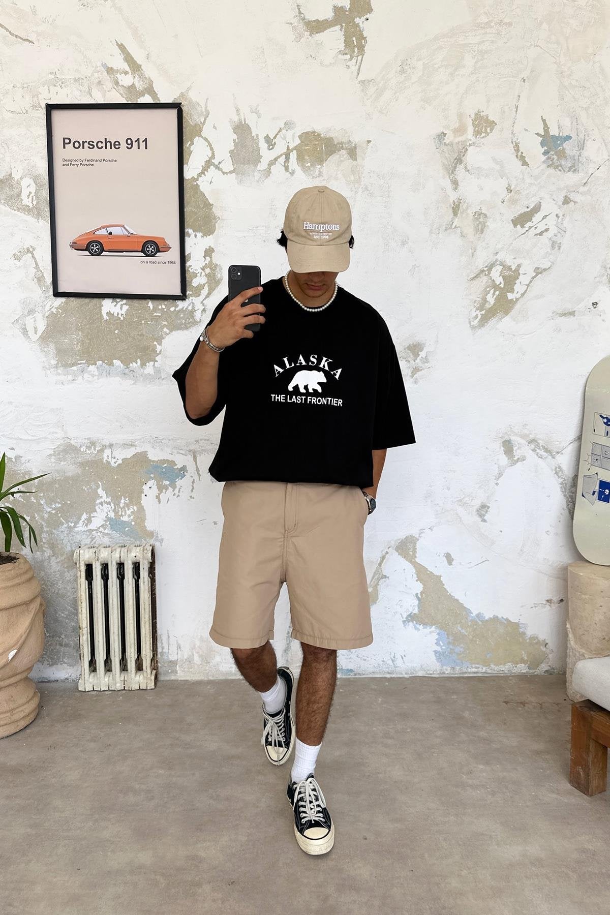 Alaska Printed White Oversize T-shirt