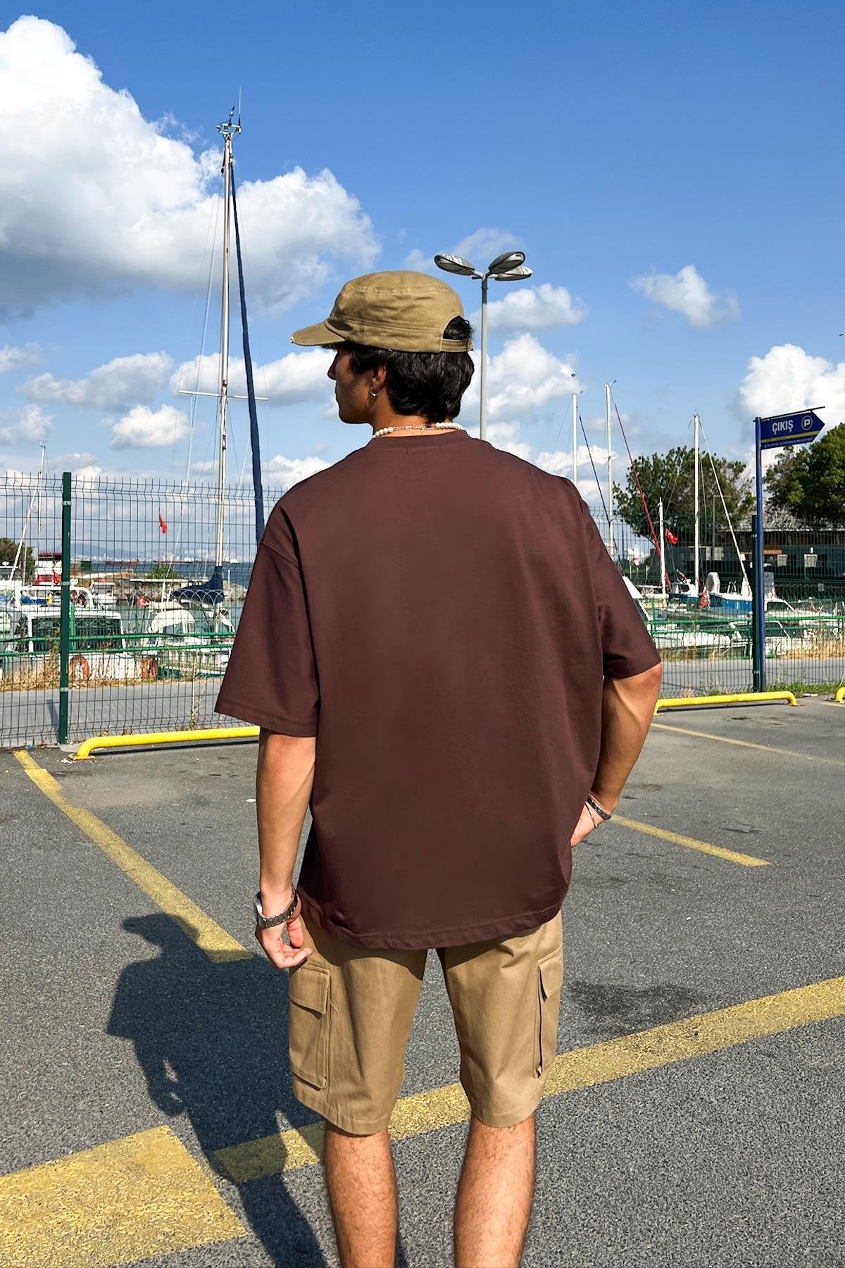 Basic Brown Oversize T-Shirt