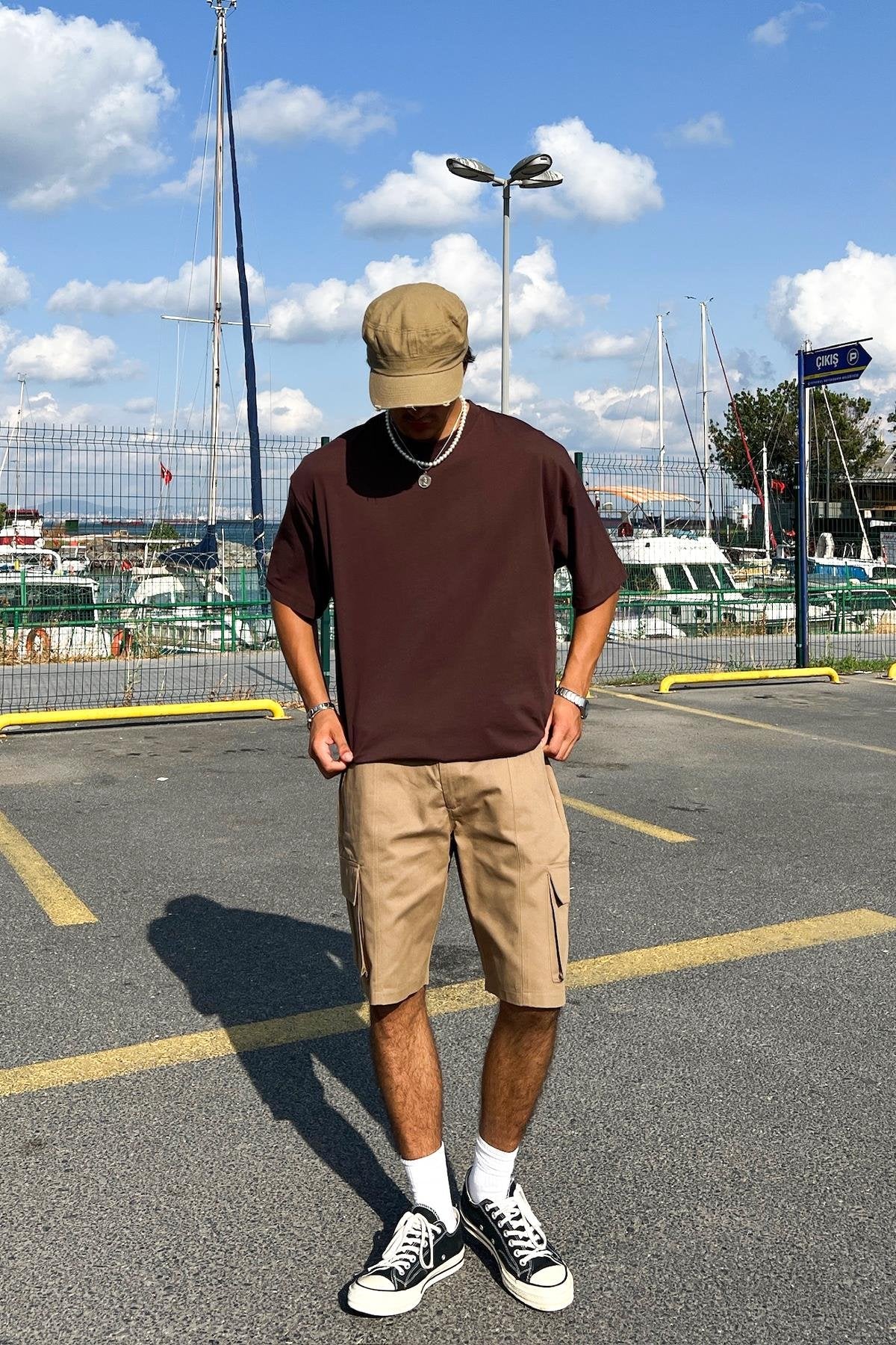 Basic Brown Oversize T-Shirt