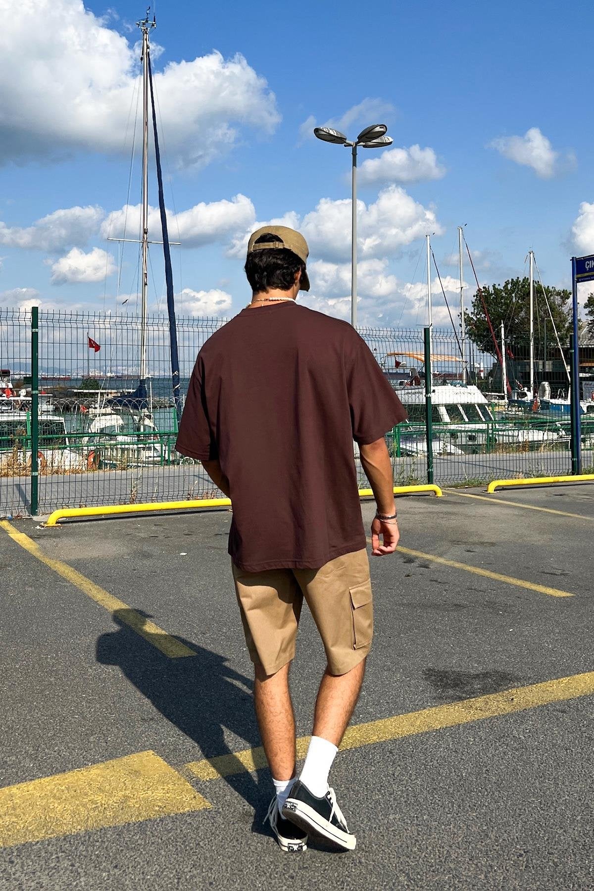 Basic Brown Oversize T-Shirt