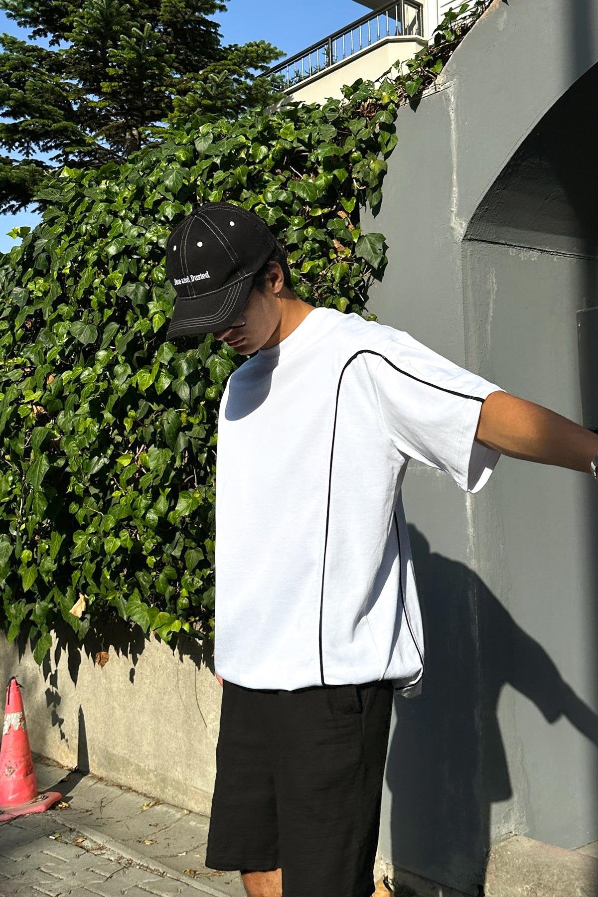 Biye Geçişli Oversize Tişört