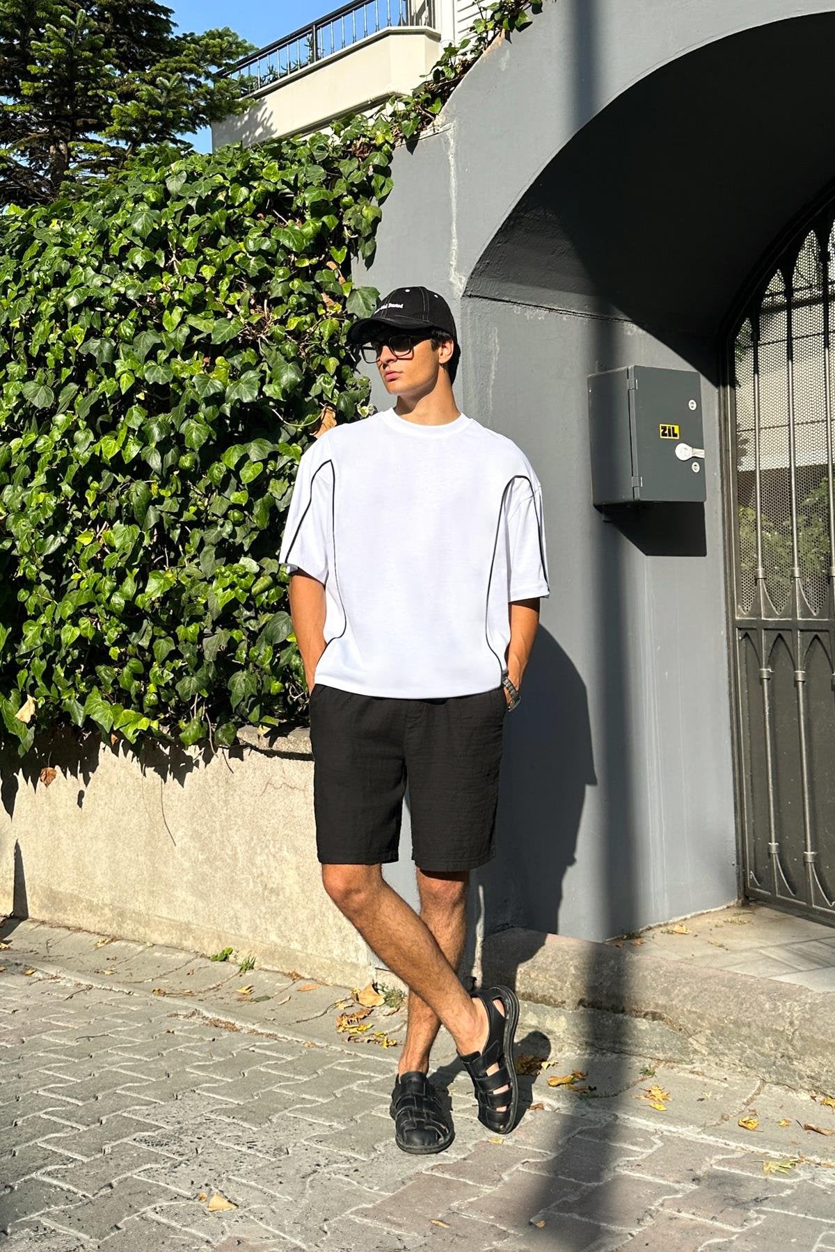 Biye Geçişli Oversize Tişört