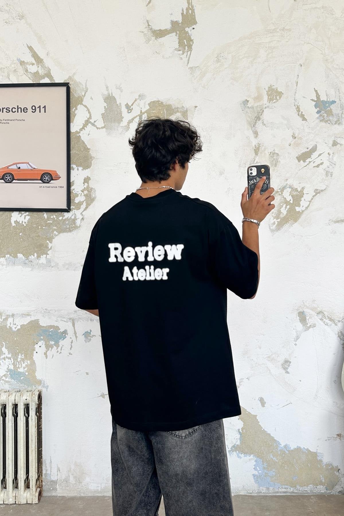 Blurry View Printed Oversize T-Shirt