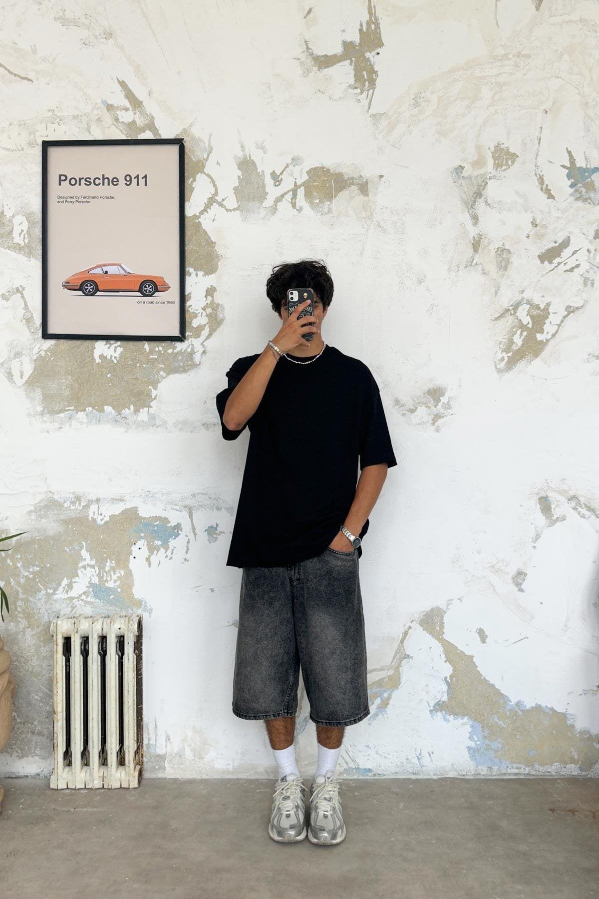 Blurry View Printed Oversize T-Shirt