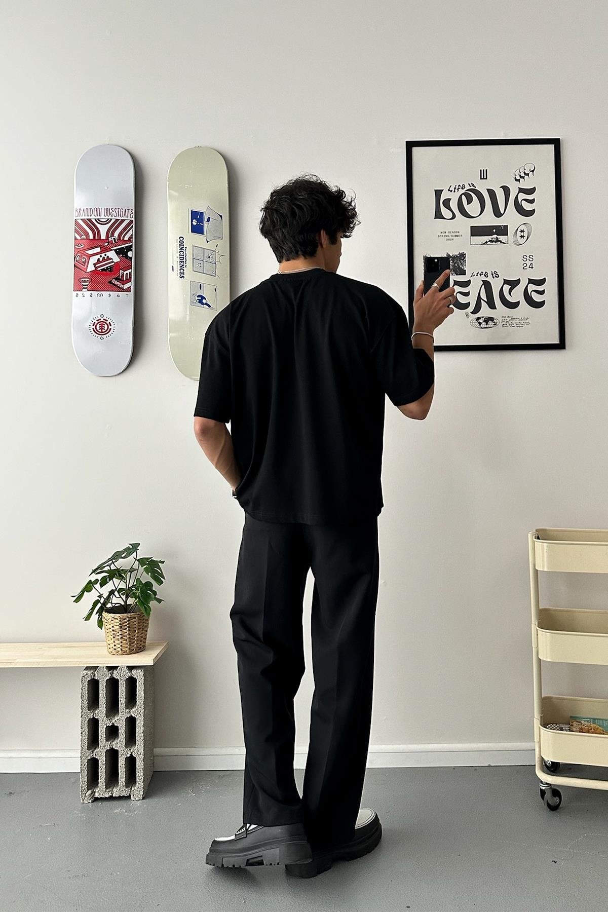 Circle Logo Printed Oversized T-Shirt