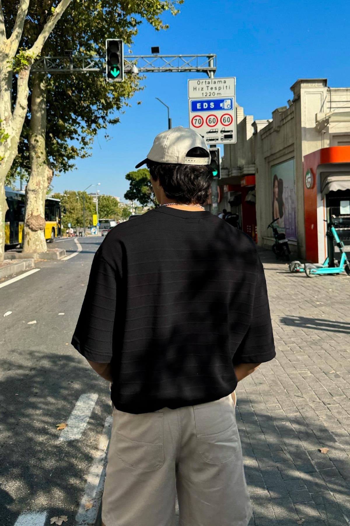 Striped Black Oversize T-Shirt