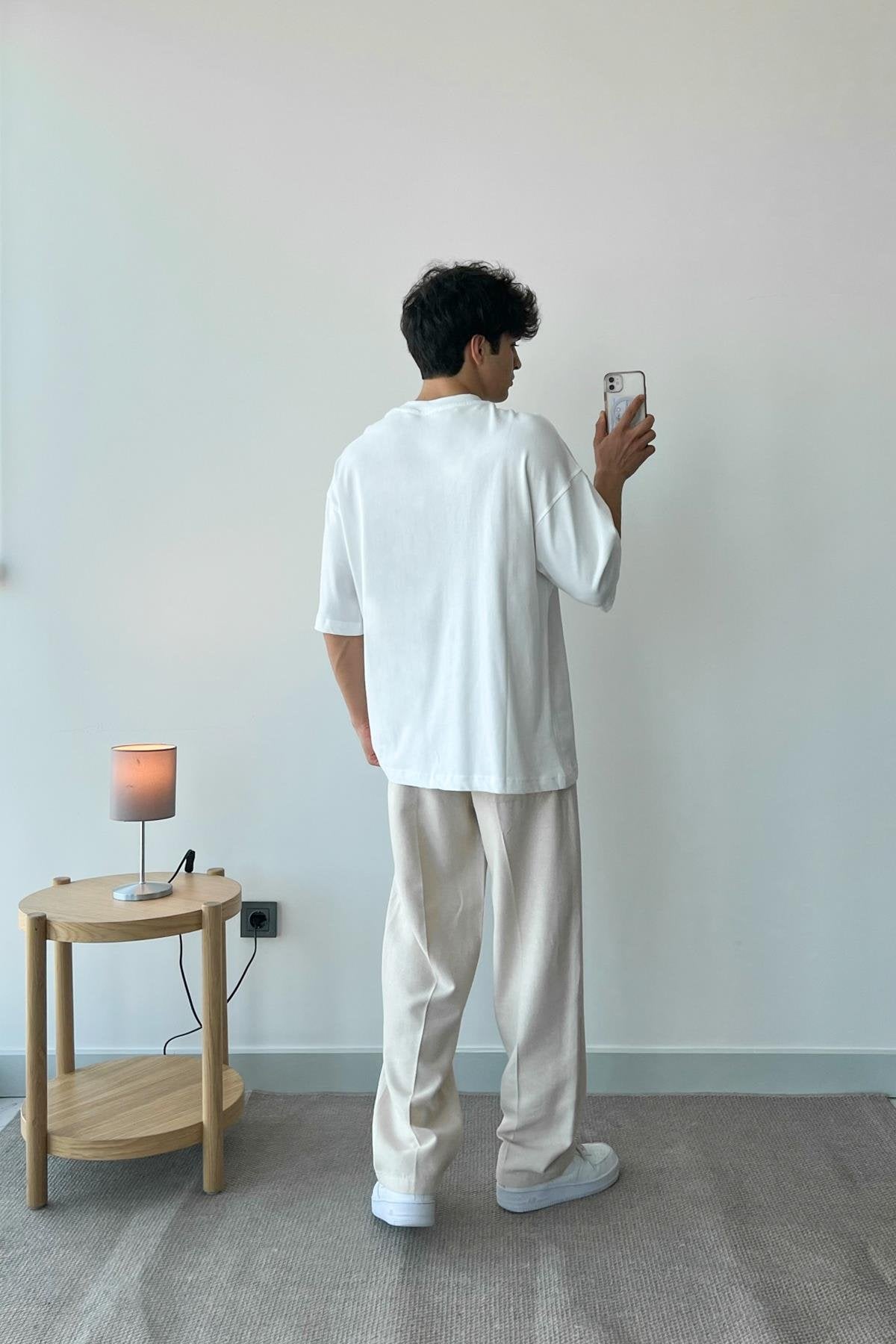 Joy Spirit Printed White Oversized T-Shirt