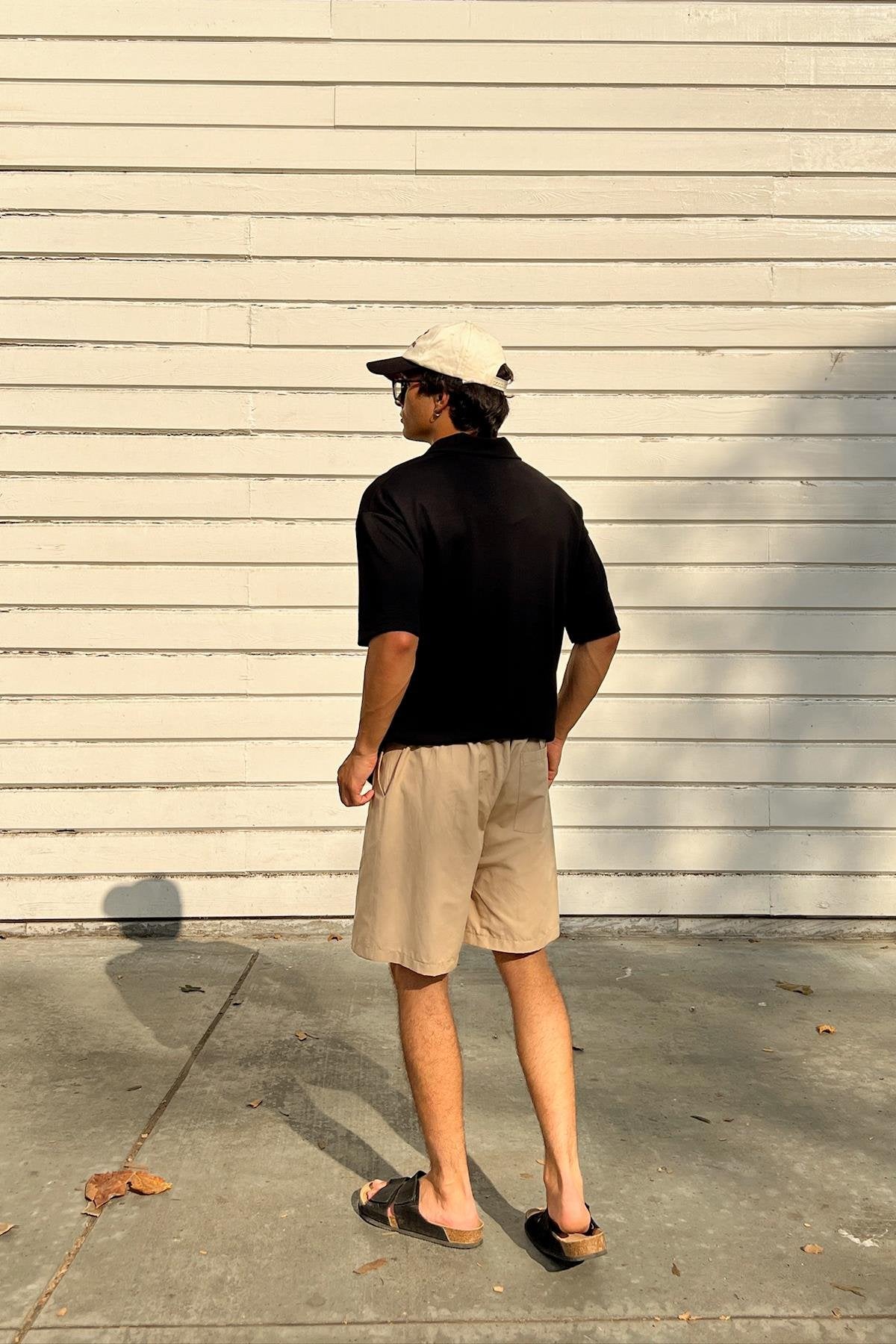 Old Money Black Zip-Up Polo Shirt