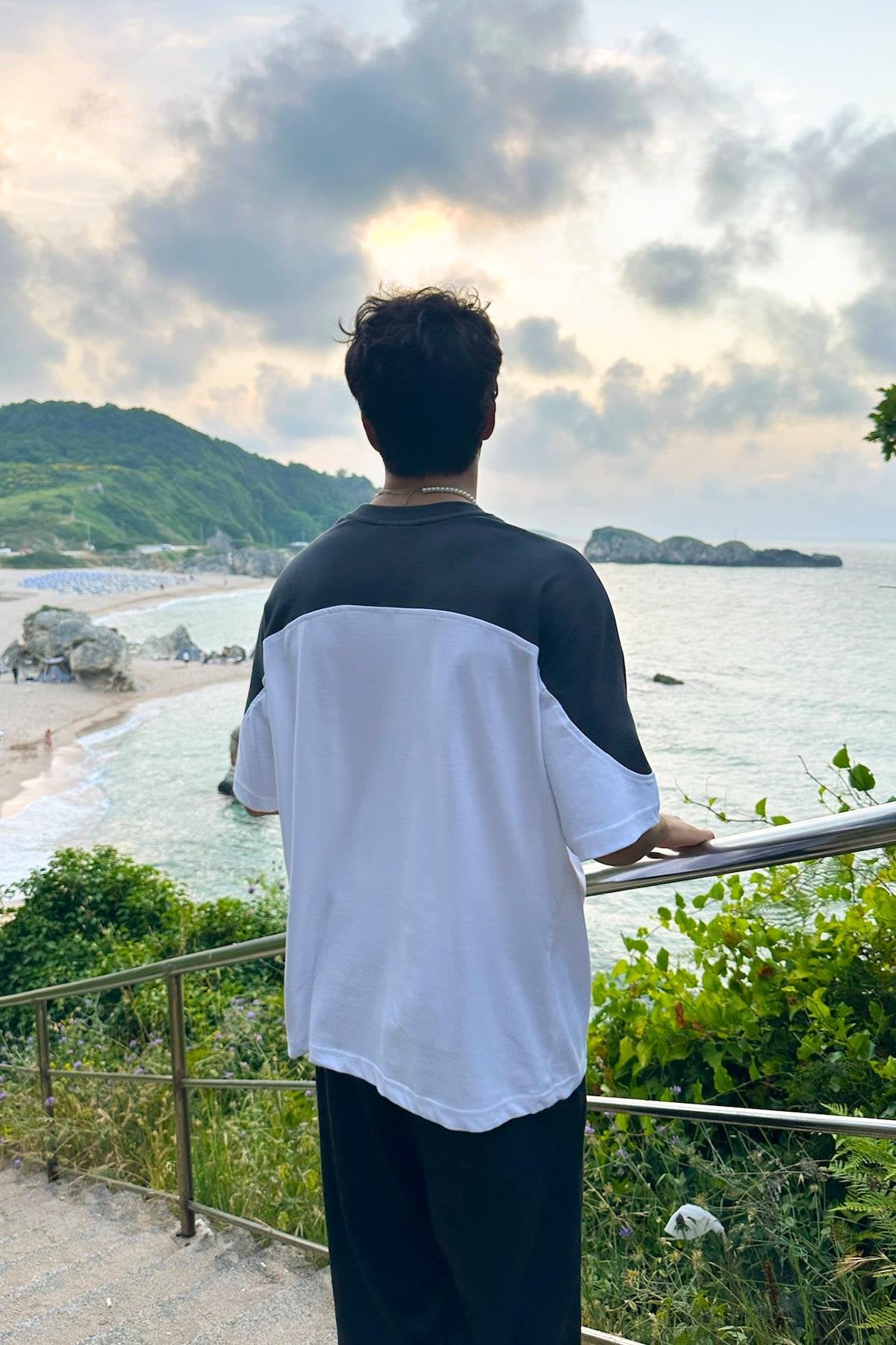 Shoulder Blocked Oversize T-Shirt