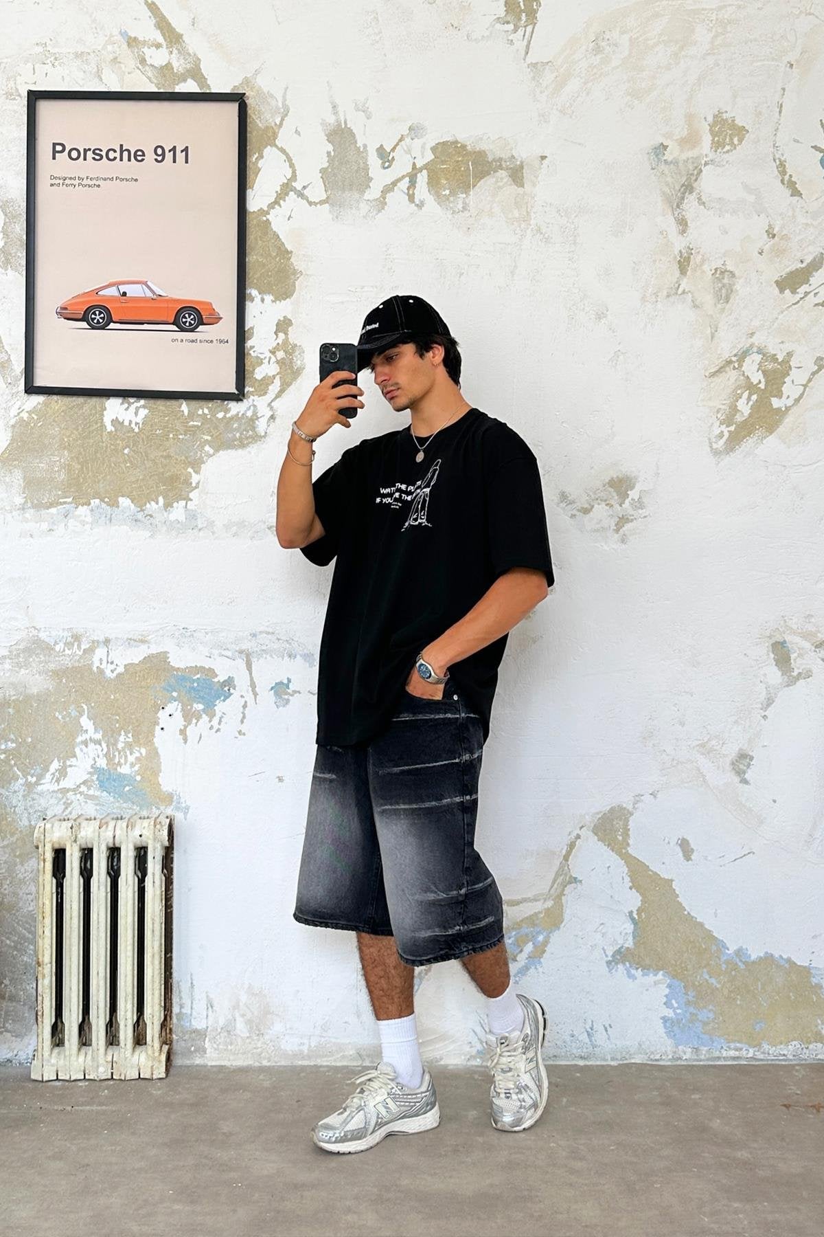 Peeing Zone Oversize Printed T-Shirt
