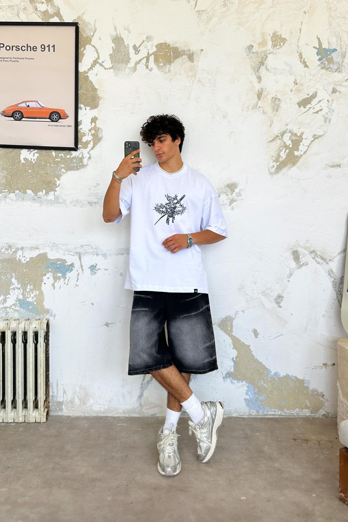 Samurai Embroidered Oversize T-Shirt
