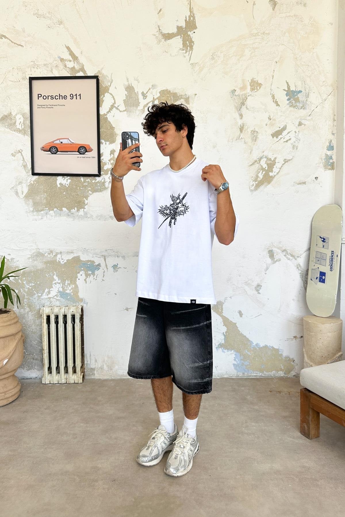 Samurai Embroidered Oversize T-Shirt