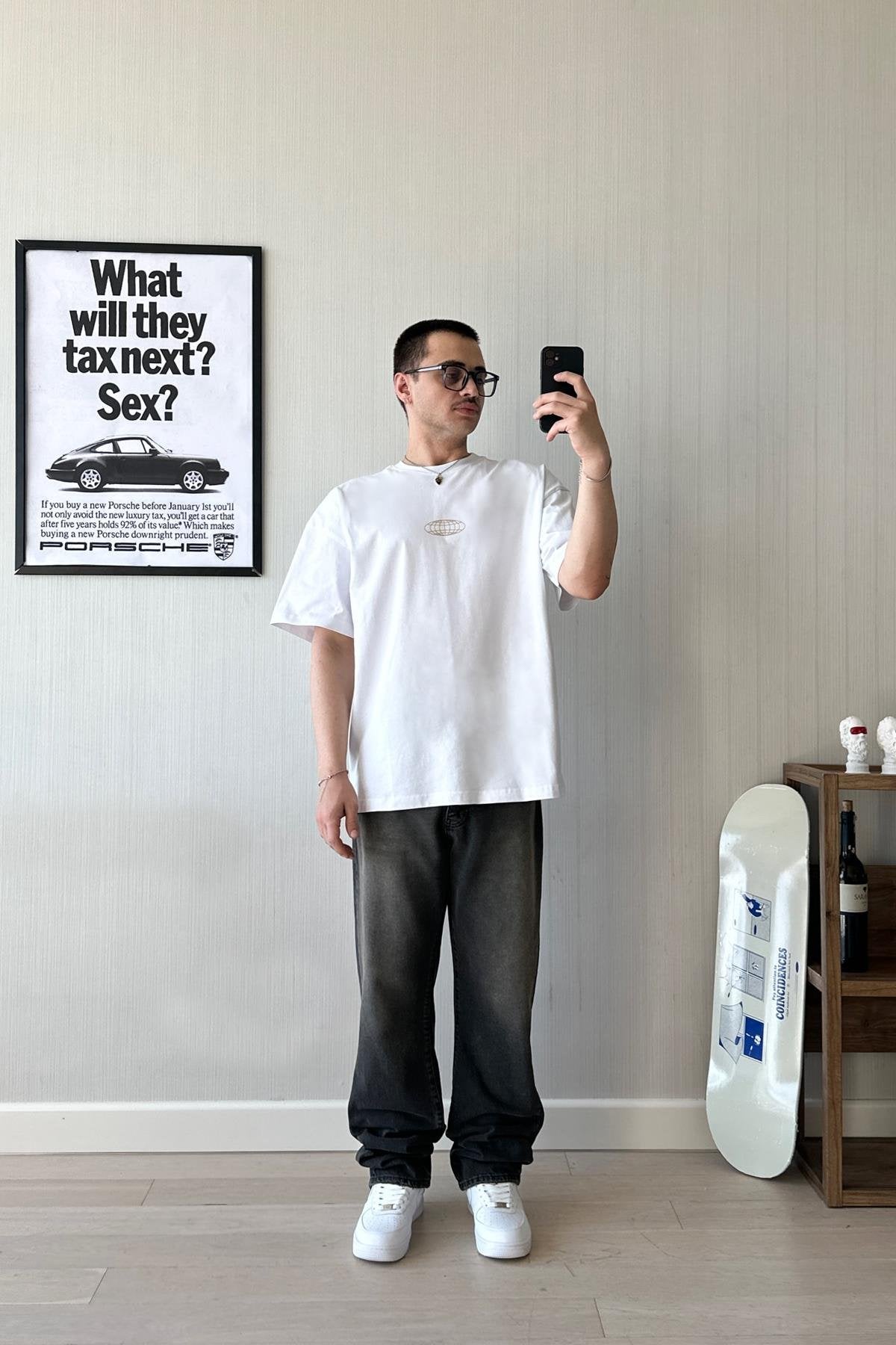 Sensitive Content Printed Oversize T-Shirt