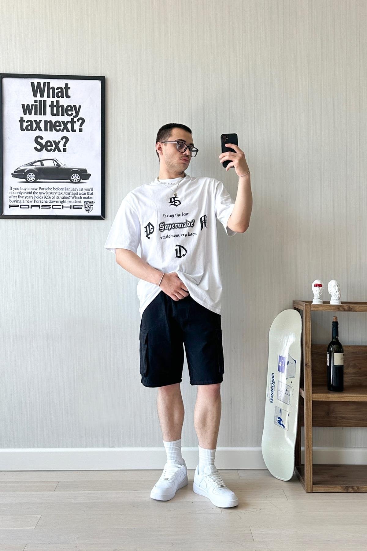 Supermade Fear White Oversize T-Shirt