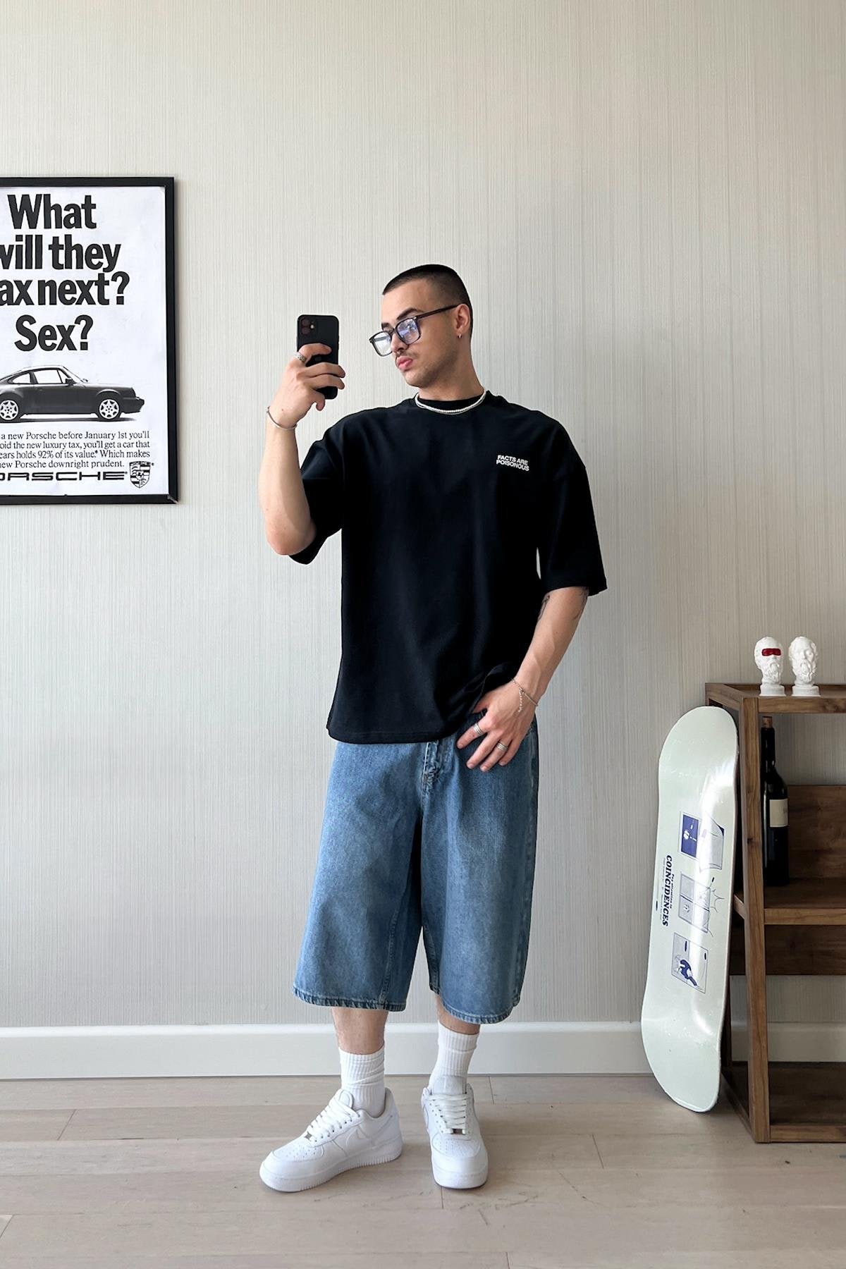 That's The Facts Printed Oversized T-Shirt