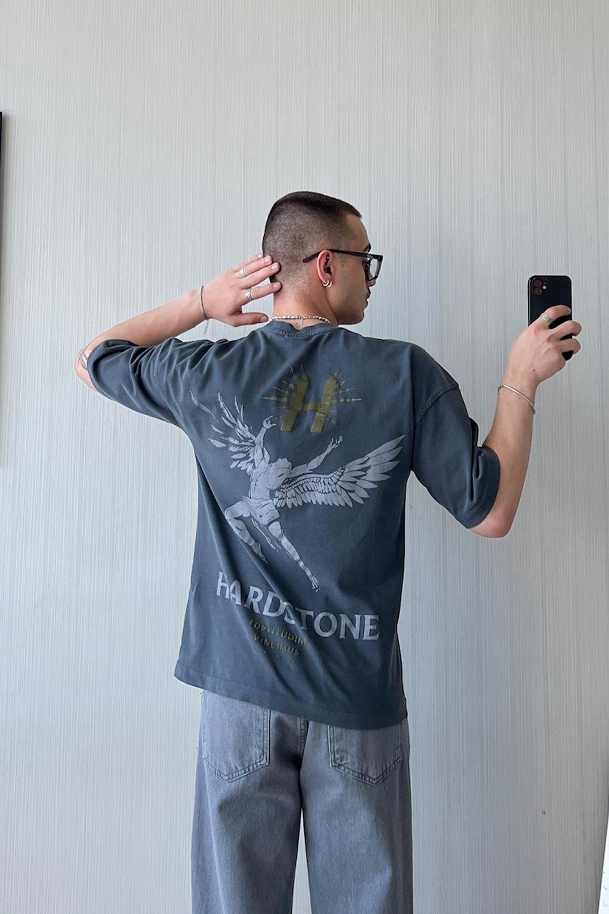 Towards the Sky Embroidered Oversized T-Shirt