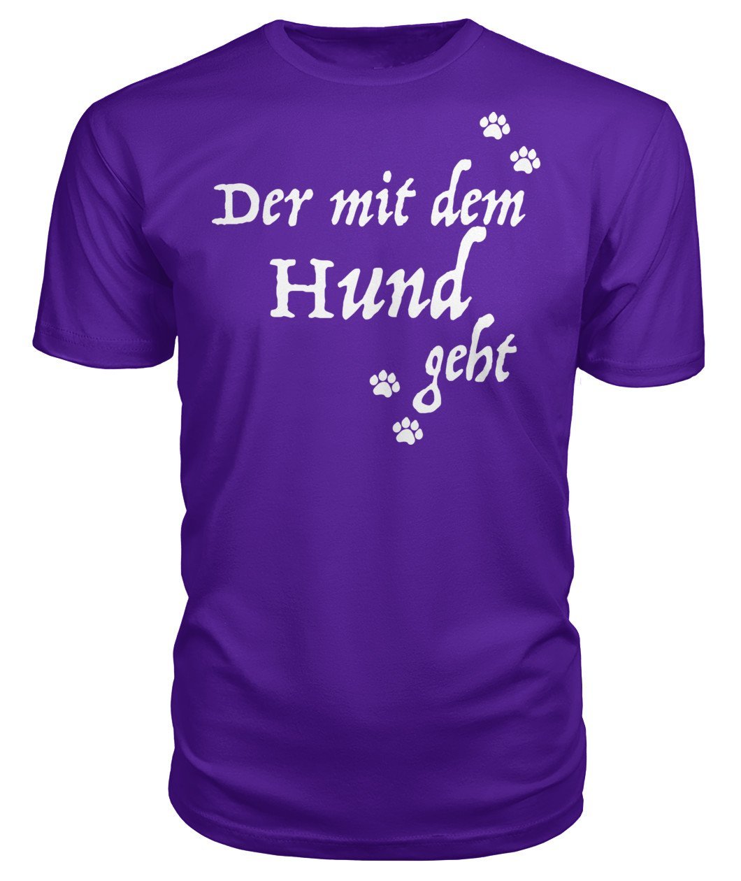 Der mit dem Hund geht Premium Unisex Tee - TeePerfect
