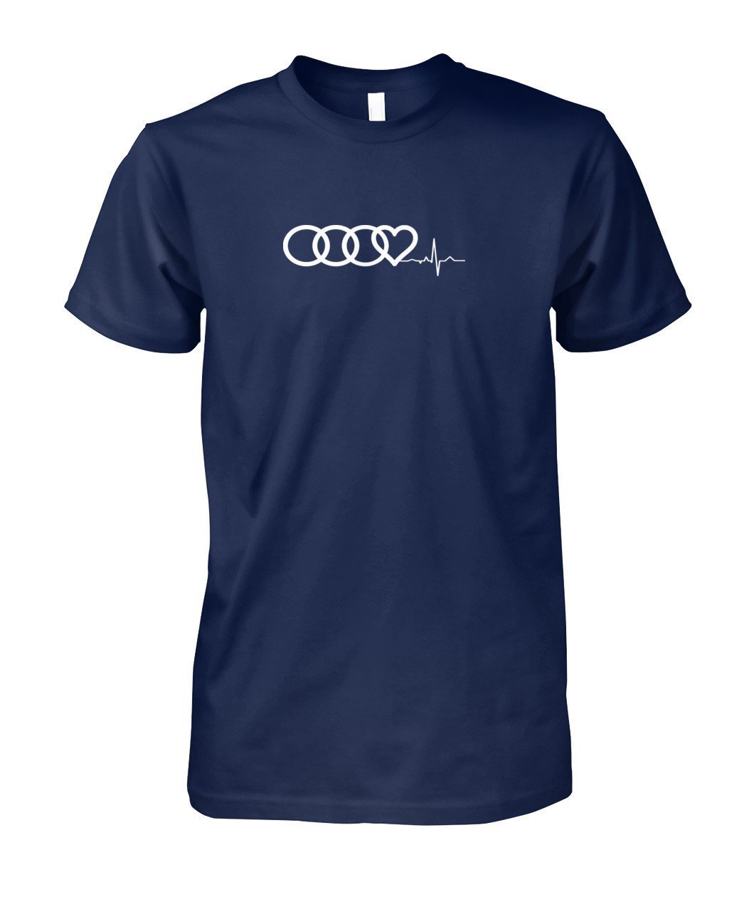 Audi Heart Beat Unisex Cotton T SHIRT - TeePerfect
