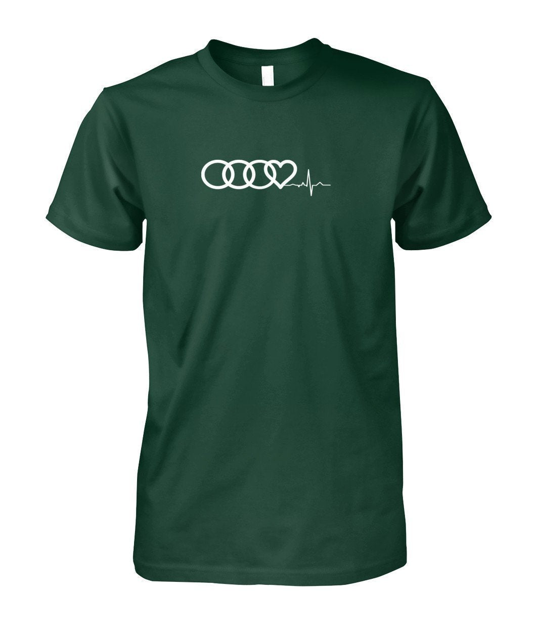 Audi Heart Beat Unisex Cotton T SHIRT - TeePerfect