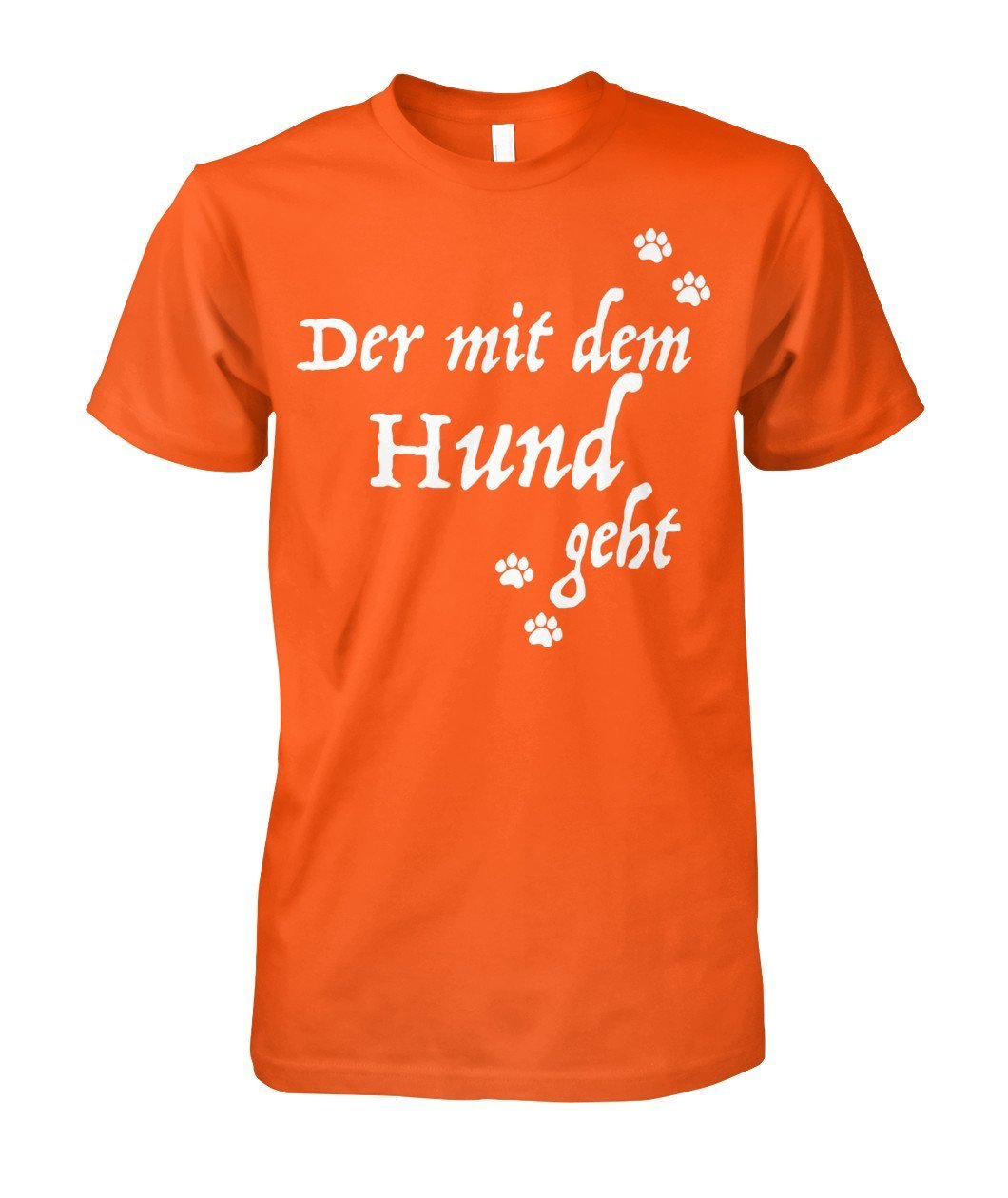 Der mit dem Hund geht Unisex Cotton Tee - TeePerfect