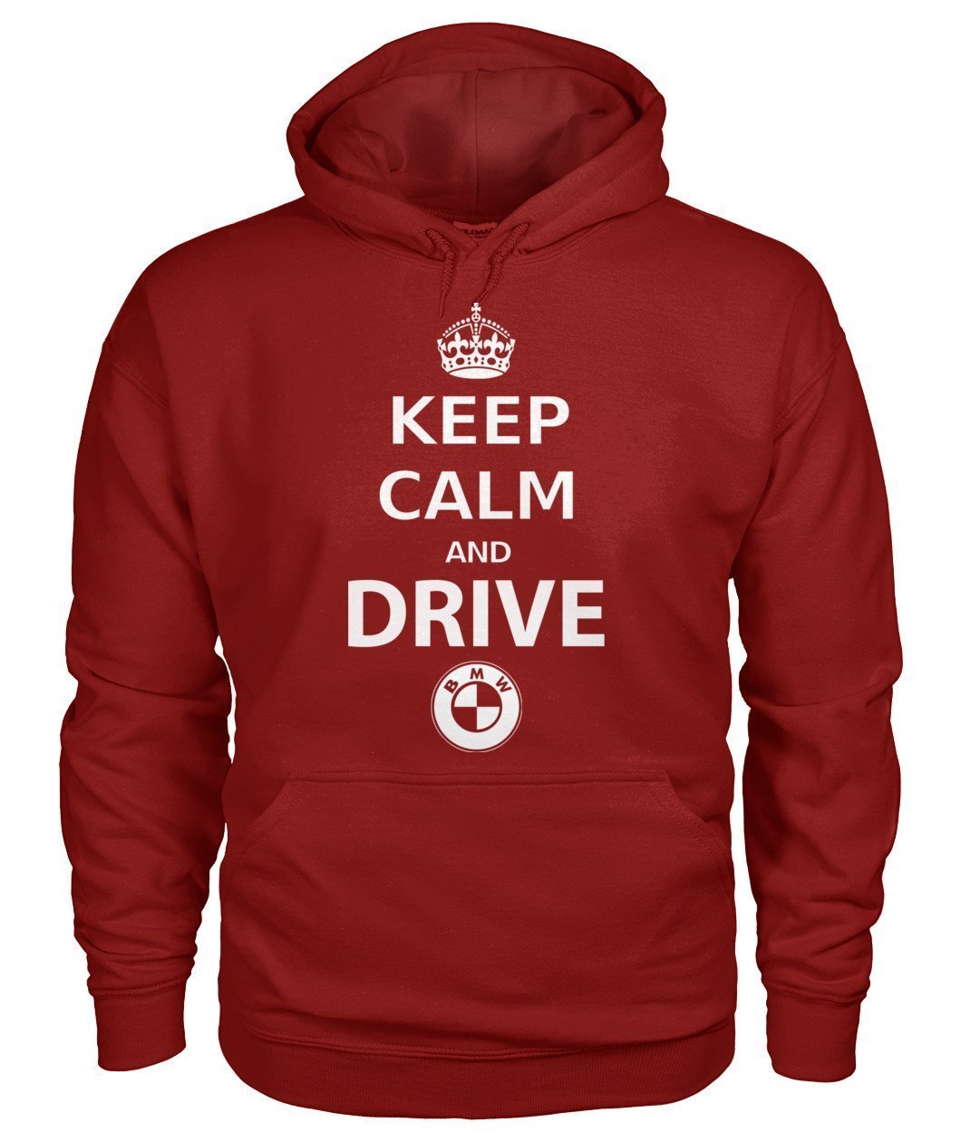 KEEP CALM AND DRIVE BMW Gildan Hoodie - TeePerfect