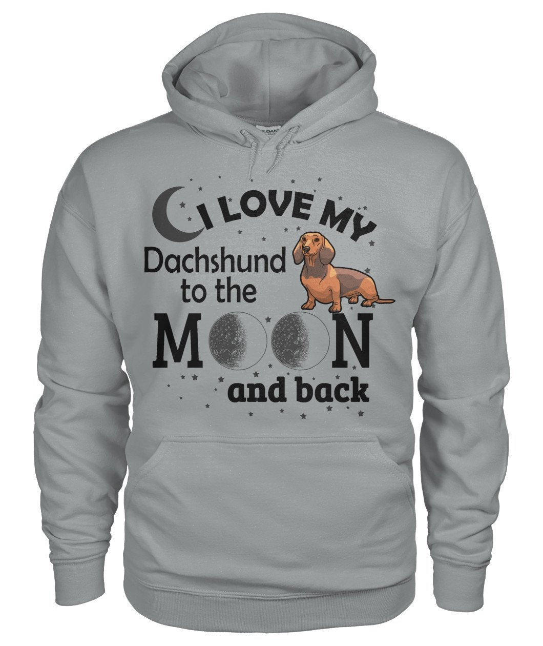 I Love My Dachshund Gildan Hoodie - TeePerfect