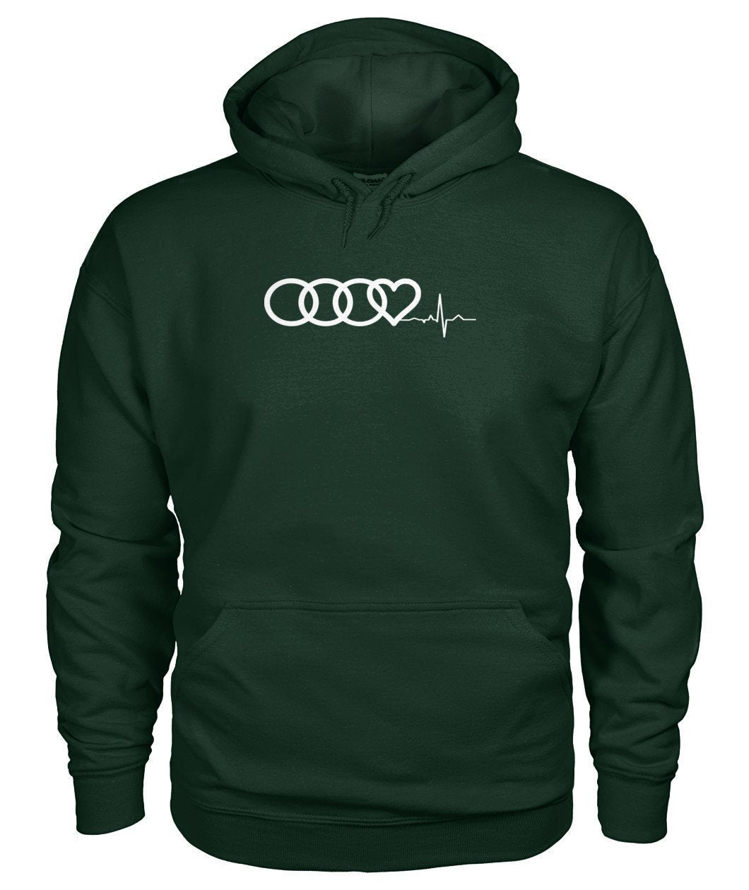 AUDI Herzschlag HEART BEAT Gildan Hoodie - TeePerfect