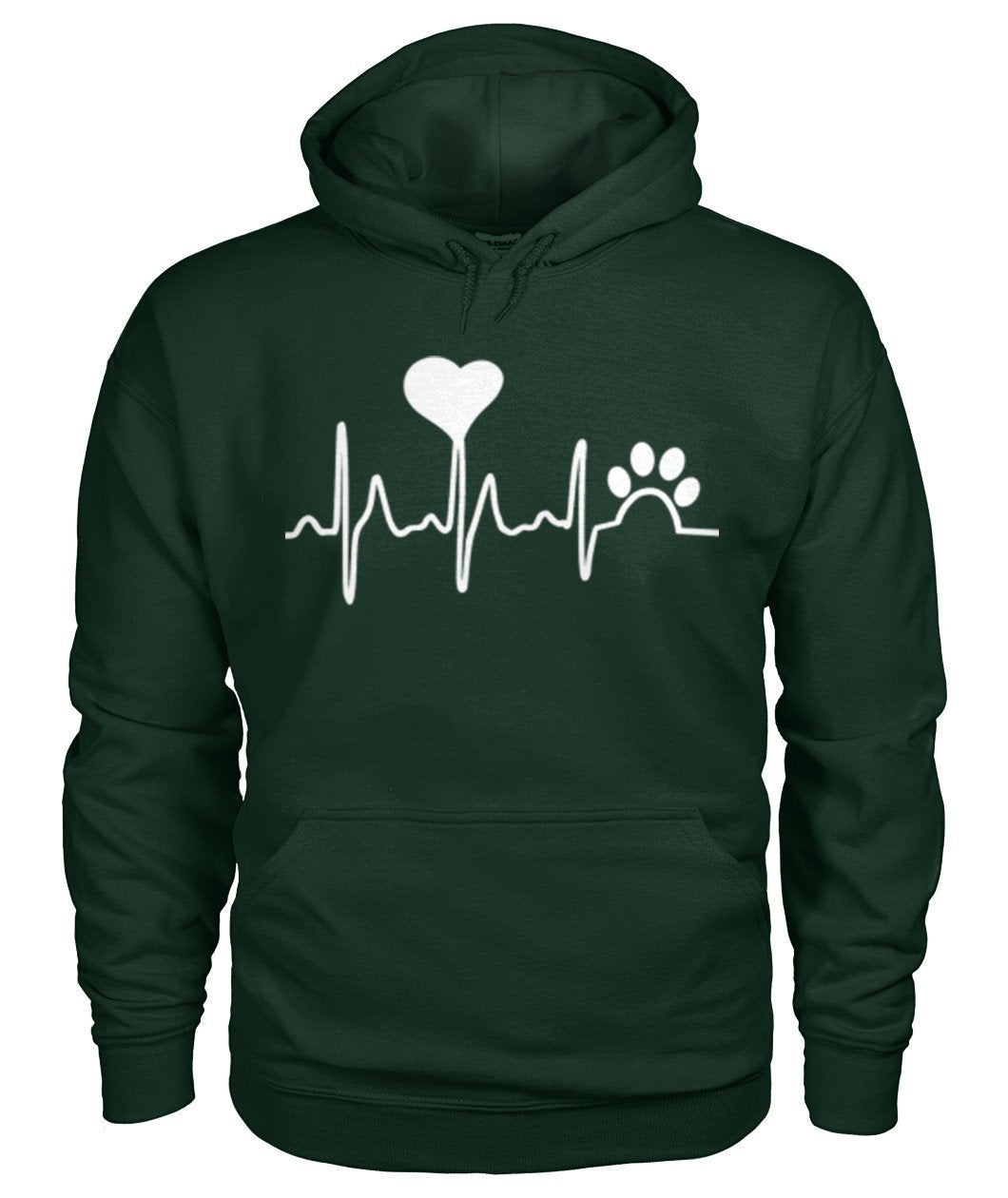 Tier Herzschlag Gildan Hoodie - TeePerfect