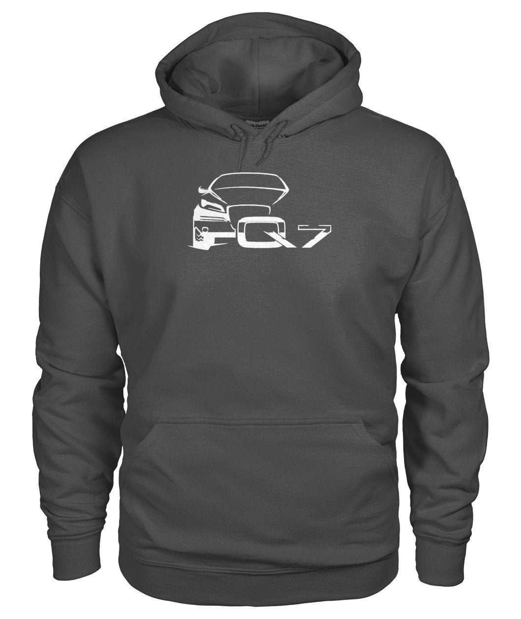 Audi Q7 Weiß Gildan Hoodie - TeePerfect