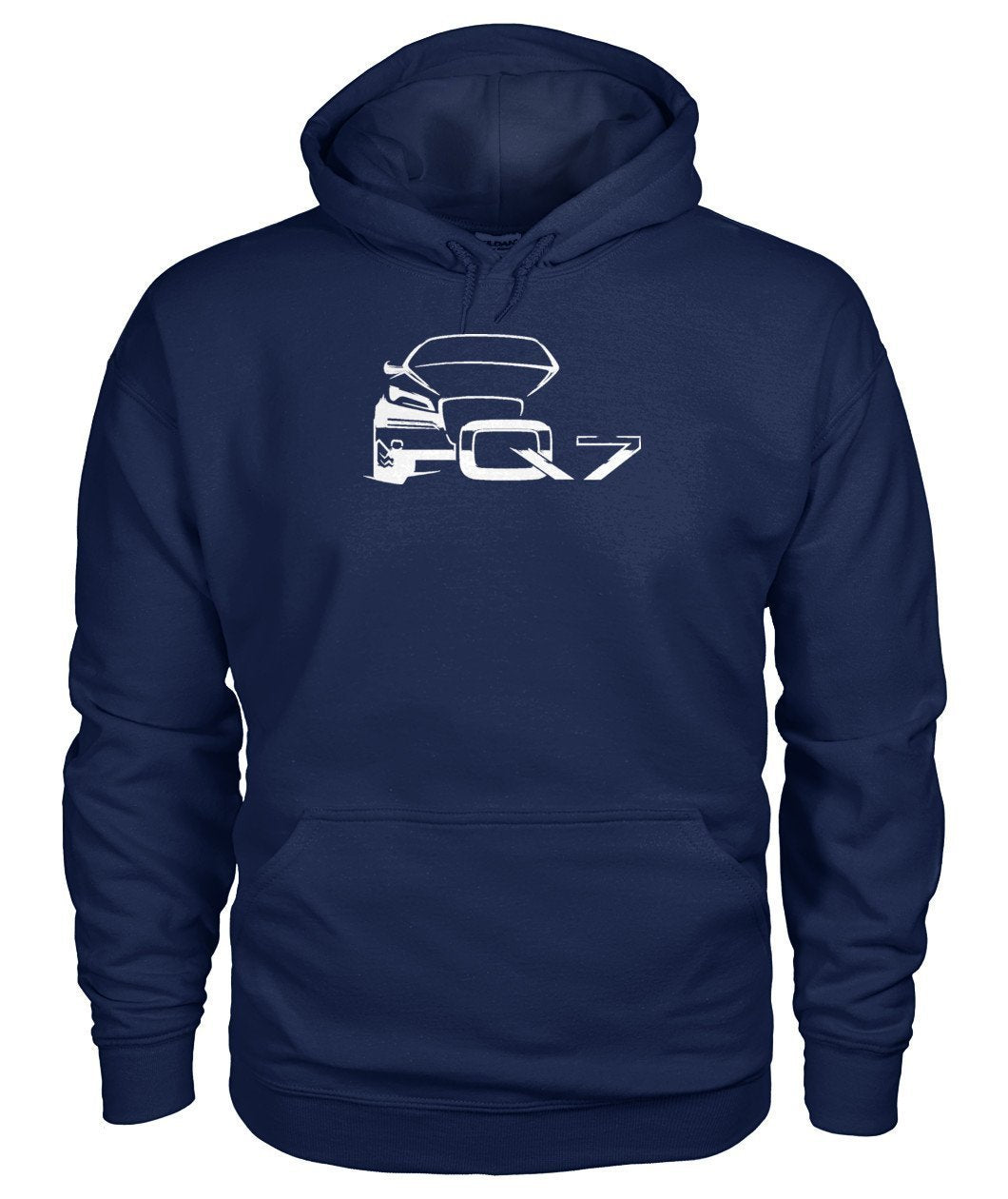 Audi Q7 Weiß Gildan Hoodie - TeePerfect