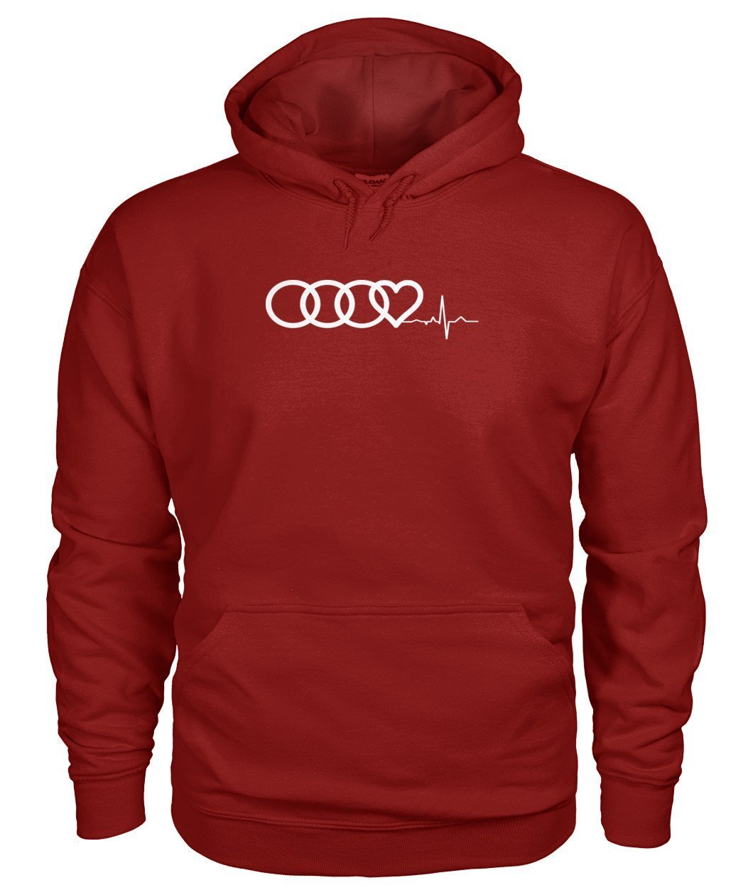 AUDI Herzschlag HEART BEAT Gildan Hoodie - TeePerfect
