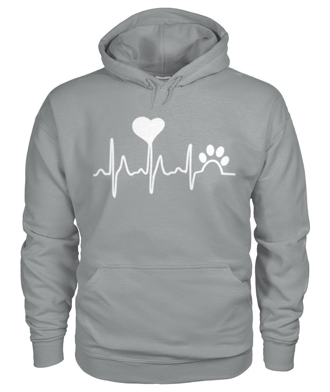 Tier Herzschlag Gildan Hoodie - TeePerfect