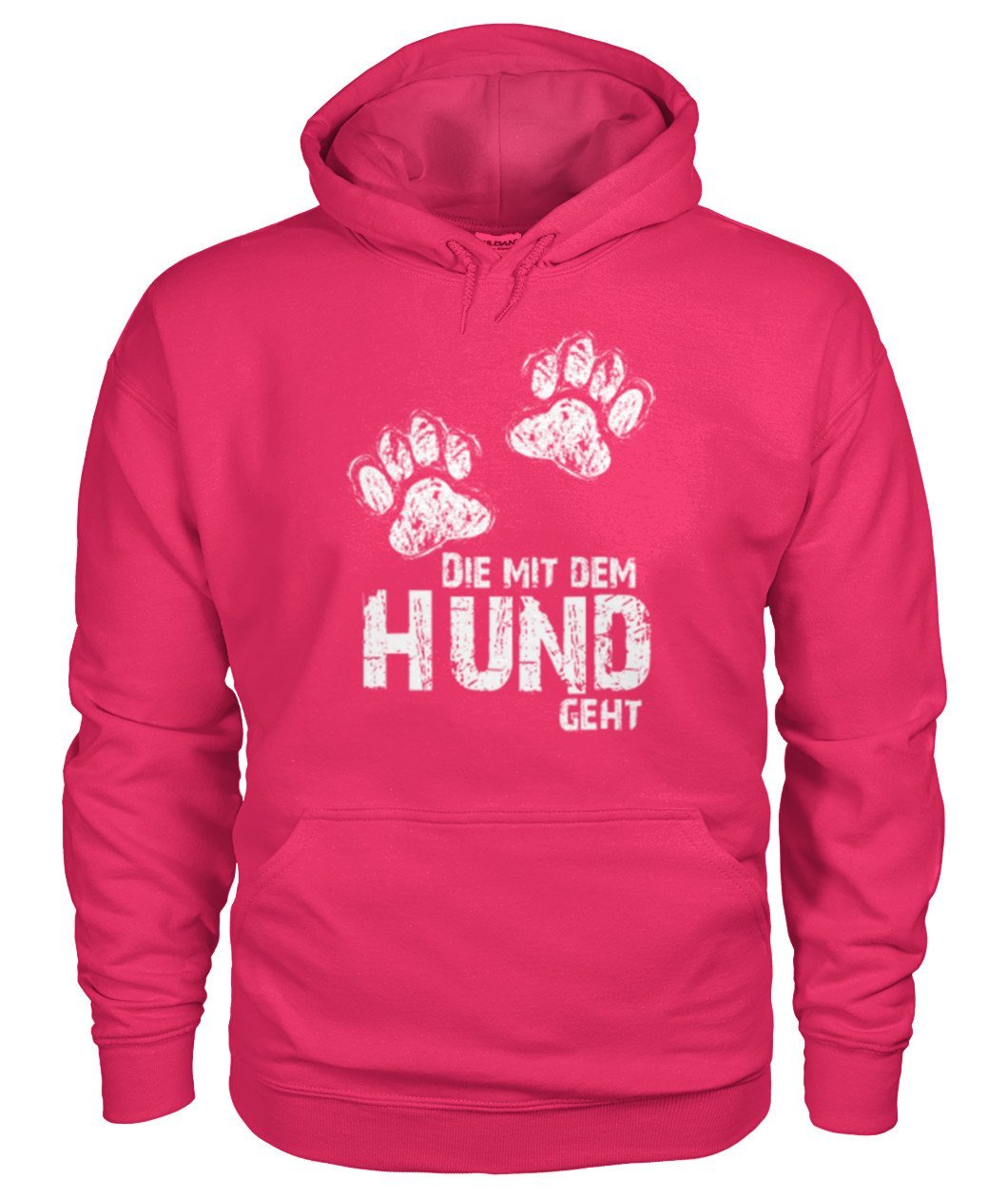 Die mit dem hund geht -- Gildan Hoodie - TeePerfect