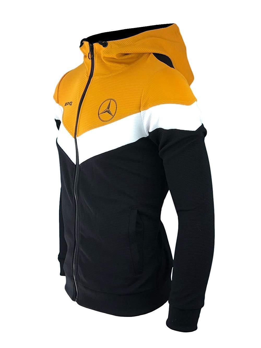 Survêtement Mercedes AMG Homme Training Sport Jaune Blanc Bleu Foncé-Survetement-AlphaPlace-Pixefy