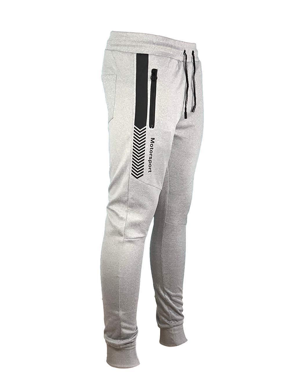 Survetement BMW Ensemble Motorsport Jogging Training Gris Bandes Noires Logo-Survetement-AlphaPlace-Pixefy