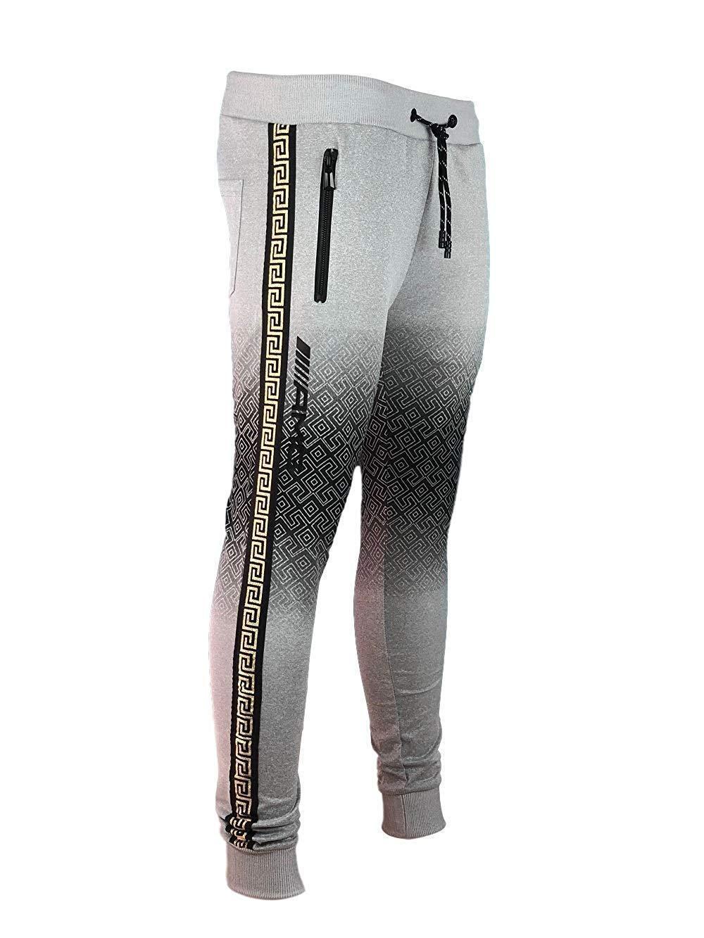 Survêtement Mercedes AMG Tendance Homme 2019 Gris Bande Or-Survetement-AlphaPlace-Pixefy
