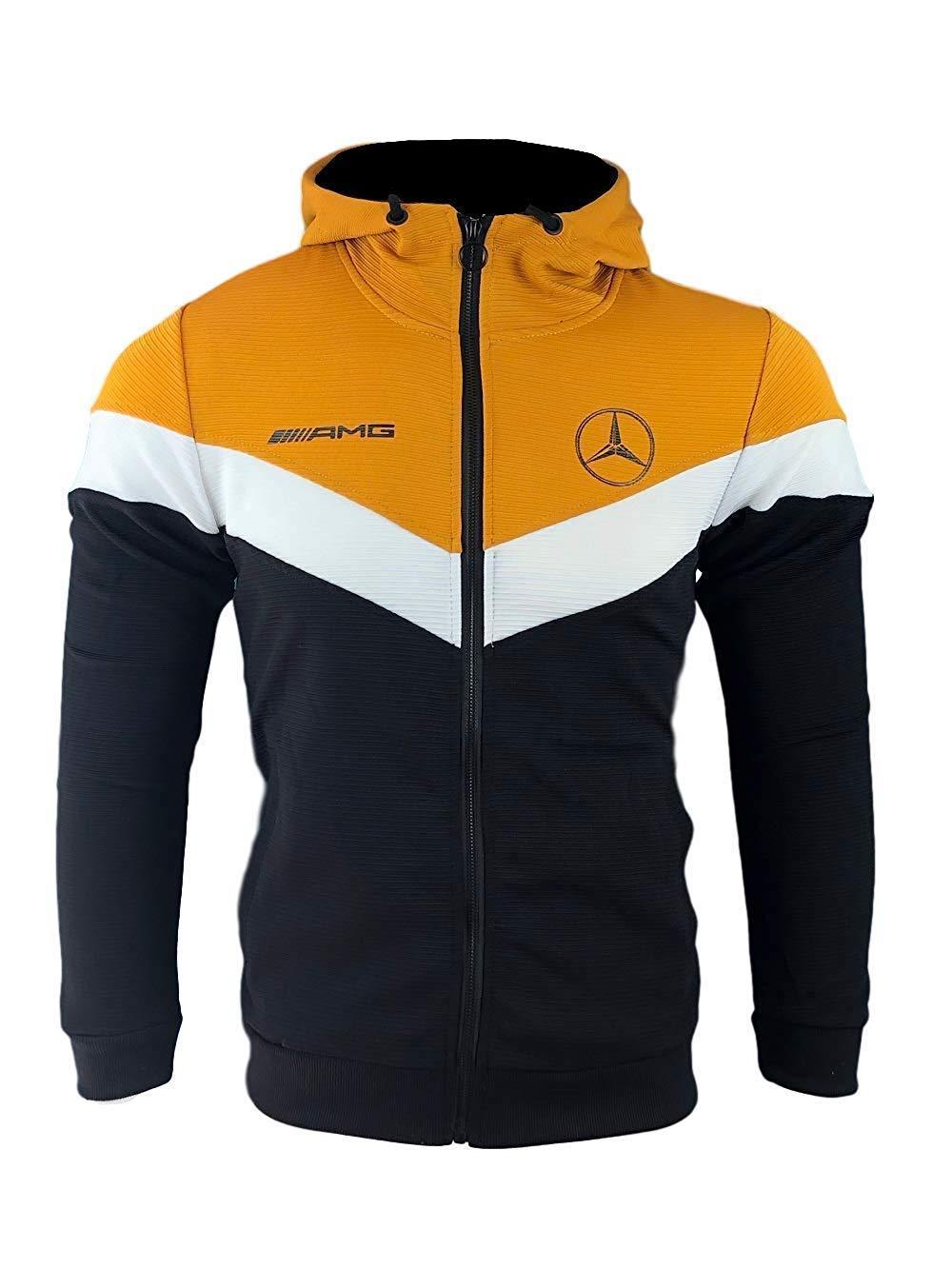 Survêtement Mercedes AMG Homme Training Sport Jaune Blanc Bleu Foncé-Survetement-AlphaPlace-Pixefy