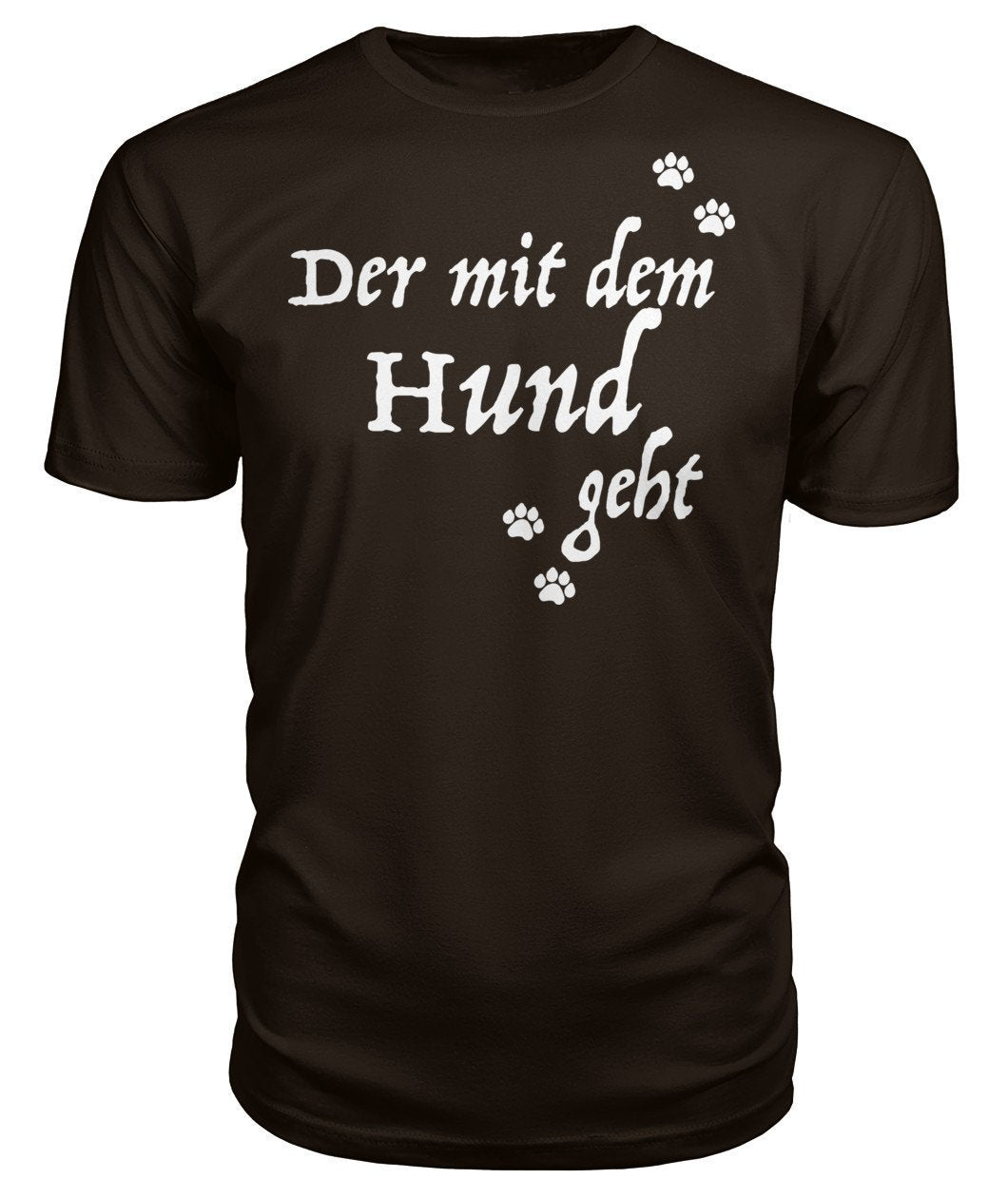 Der mit dem Hund geht Premium Unisex Tee - TeePerfect