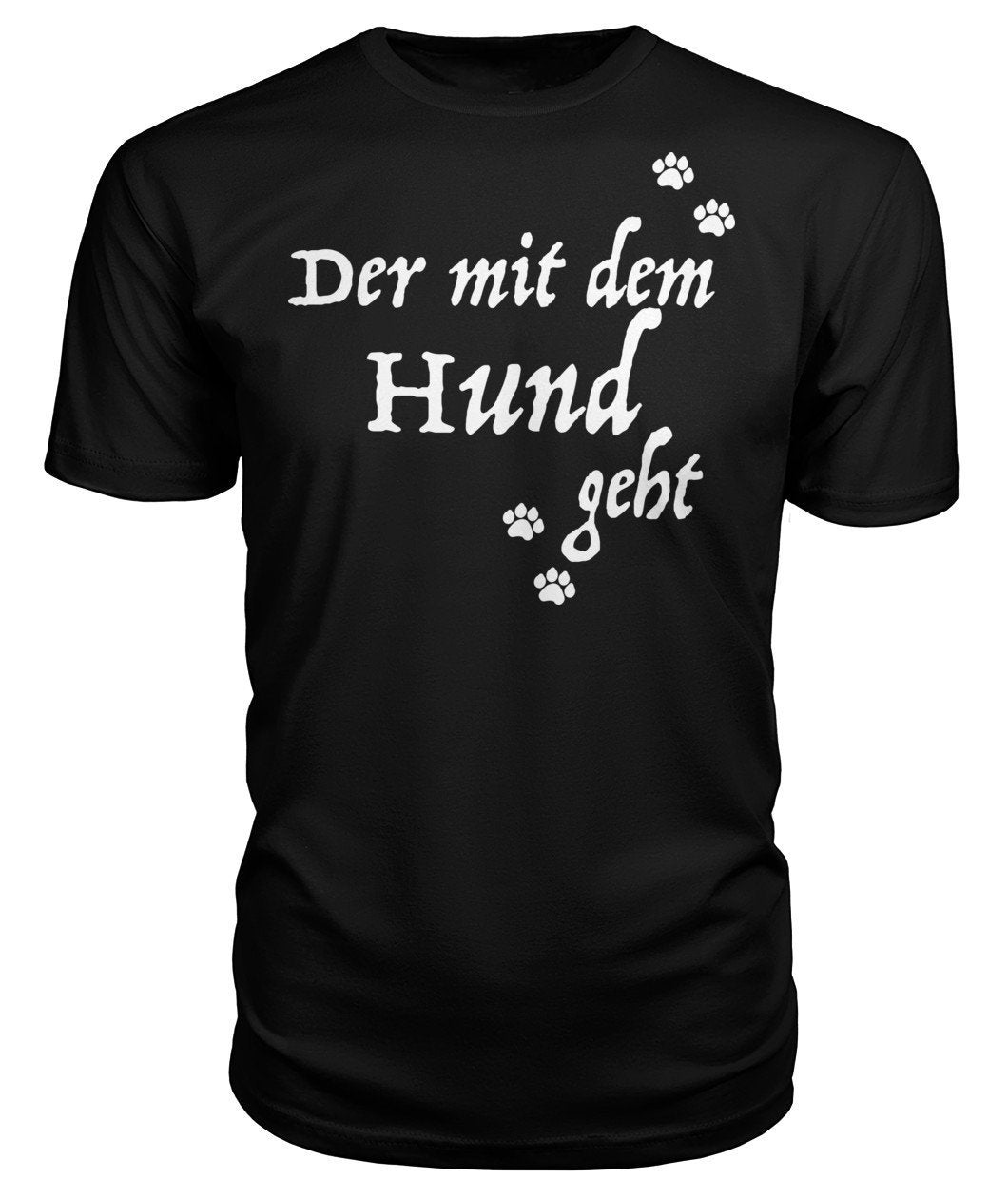 Der mit dem Hund geht Premium Unisex Tee - TeePerfect