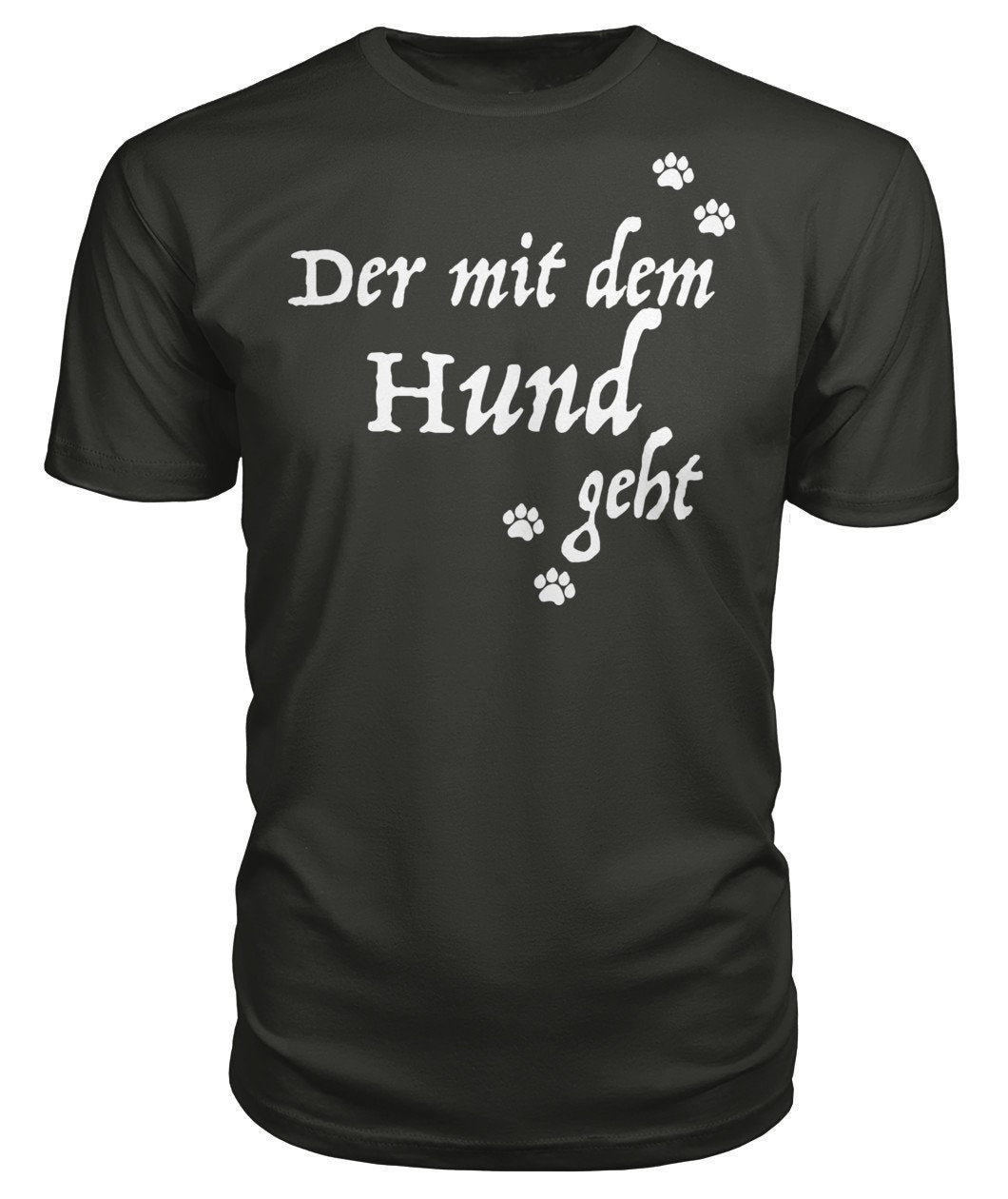 Der mit dem Hund geht Premium Unisex Tee - TeePerfect