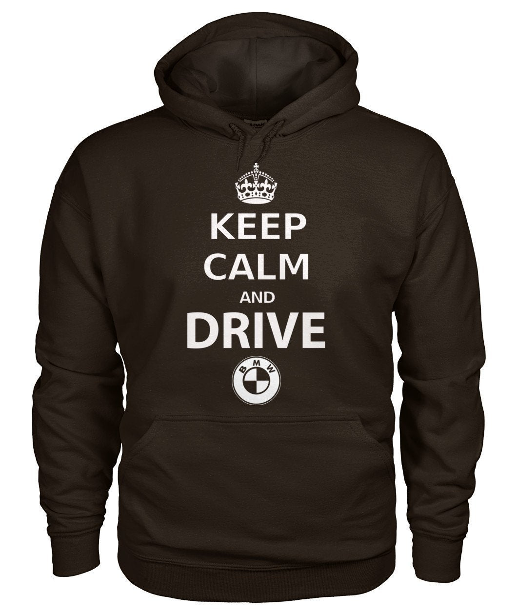KEEP CALM AND DRIVE BMW Gildan Hoodie - TeePerfect