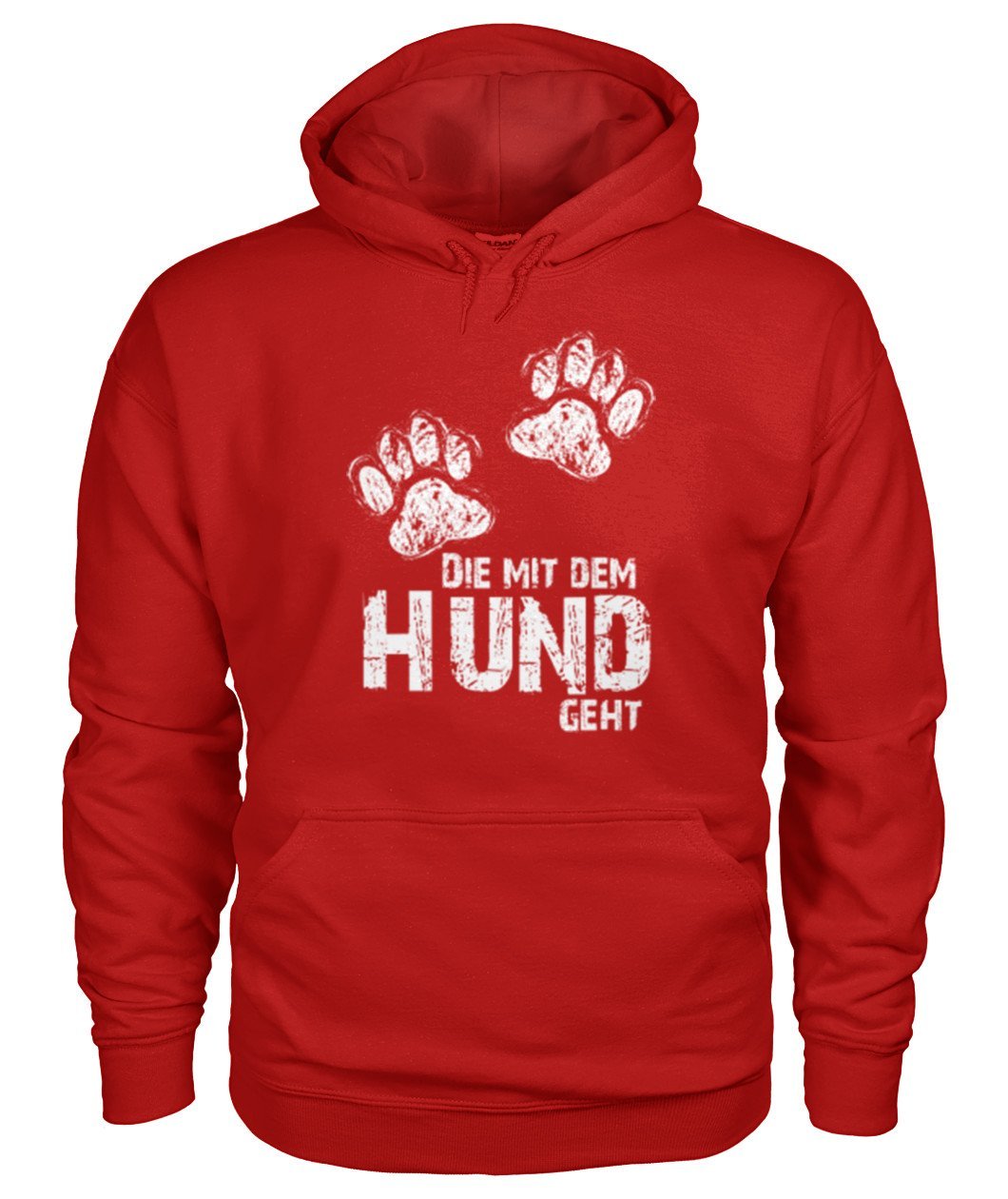 Die mit dem hund geht -- Gildan Hoodie - TeePerfect