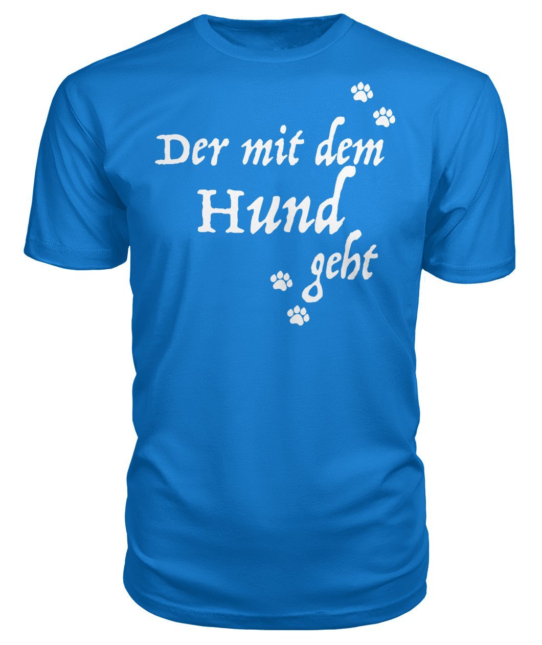 Der mit dem Hund geht Premium Unisex Tee - TeePerfect
