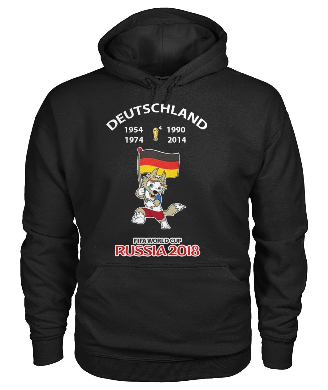 Deutschland Fußball WM 2018 Gildan Hoodie