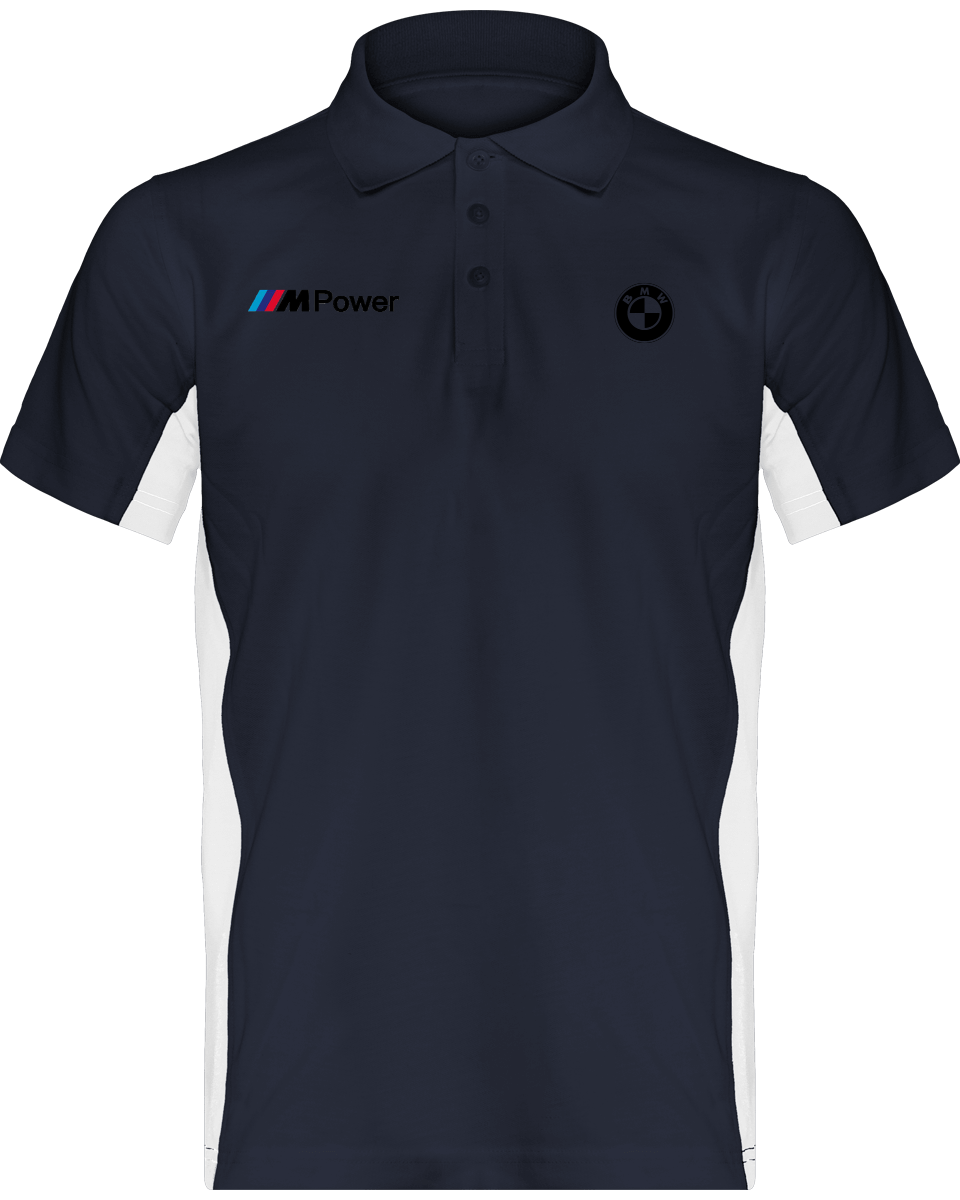 BMW Polo Bicolore Herren Flag