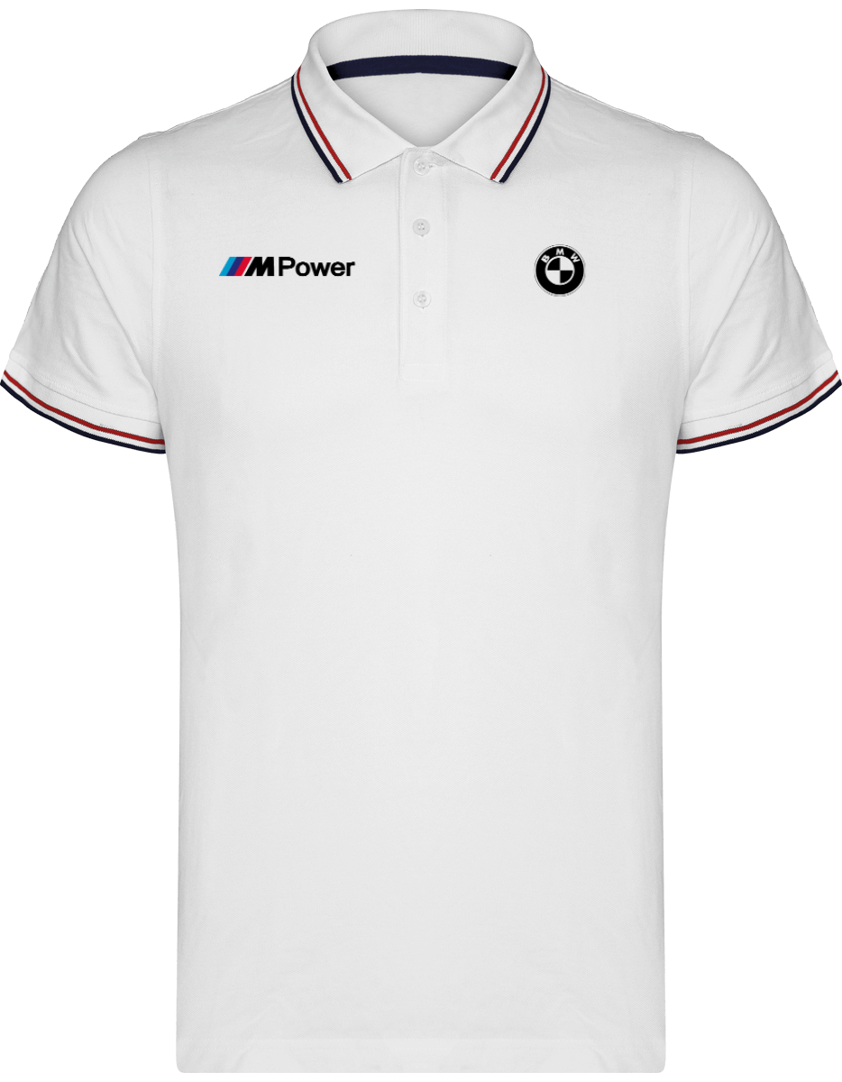 BMW Polo Herren Maille Piquées 2 bandes