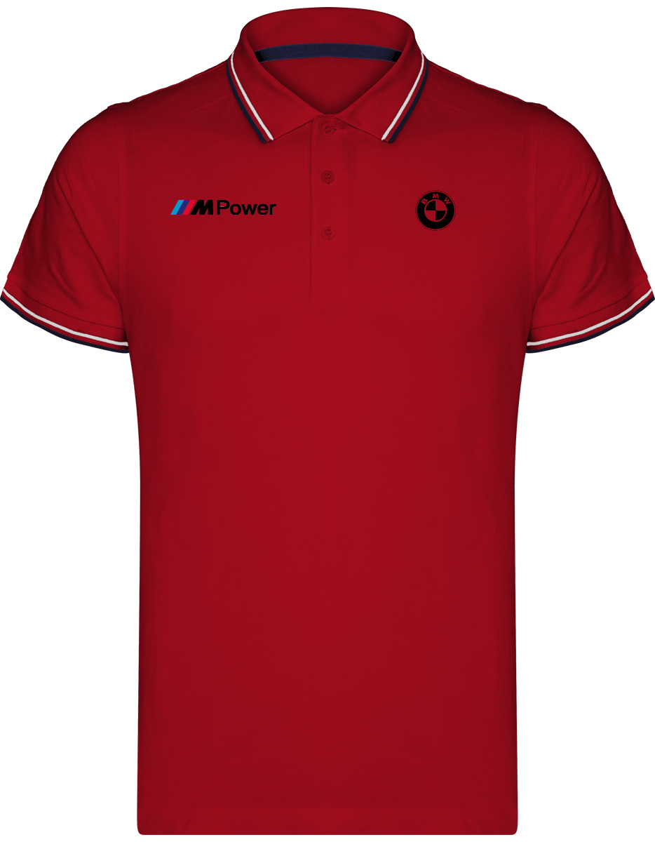 BMW Polo Herren Maille Piquées 2 bandes