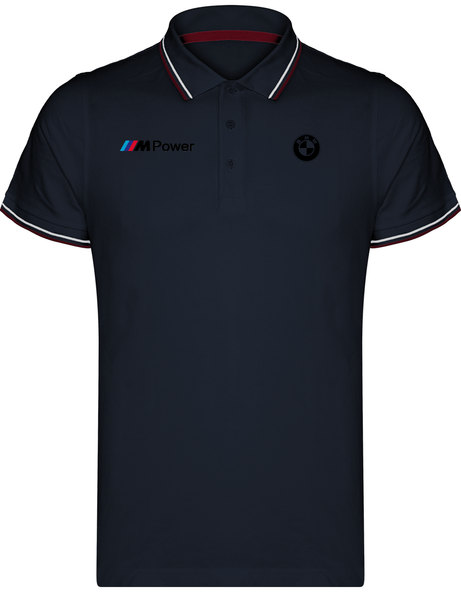 BMW Polo Herren Maille Piquées 2 bandes