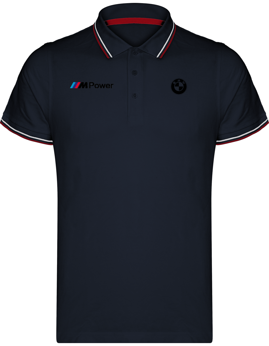 BMW Polo Herren Maille Piquées 2 bandes