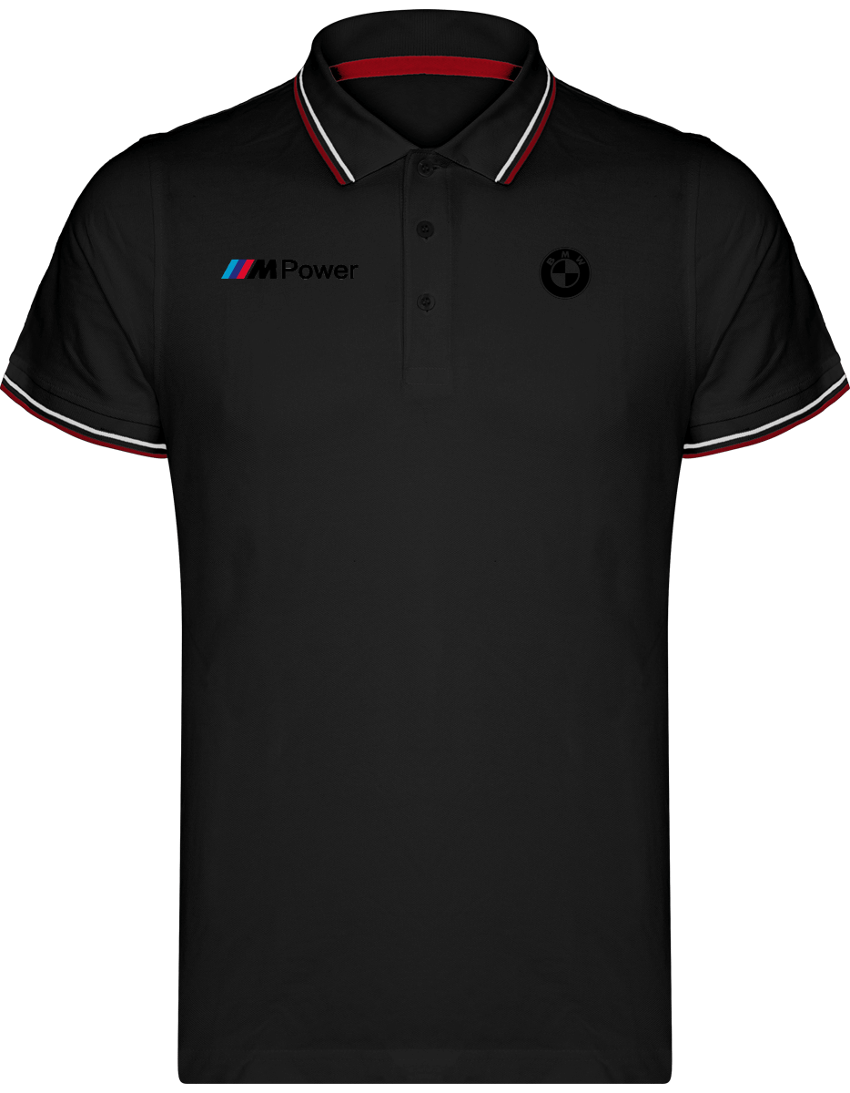 BMW Polo Herren Maille Piquées 2 bandes